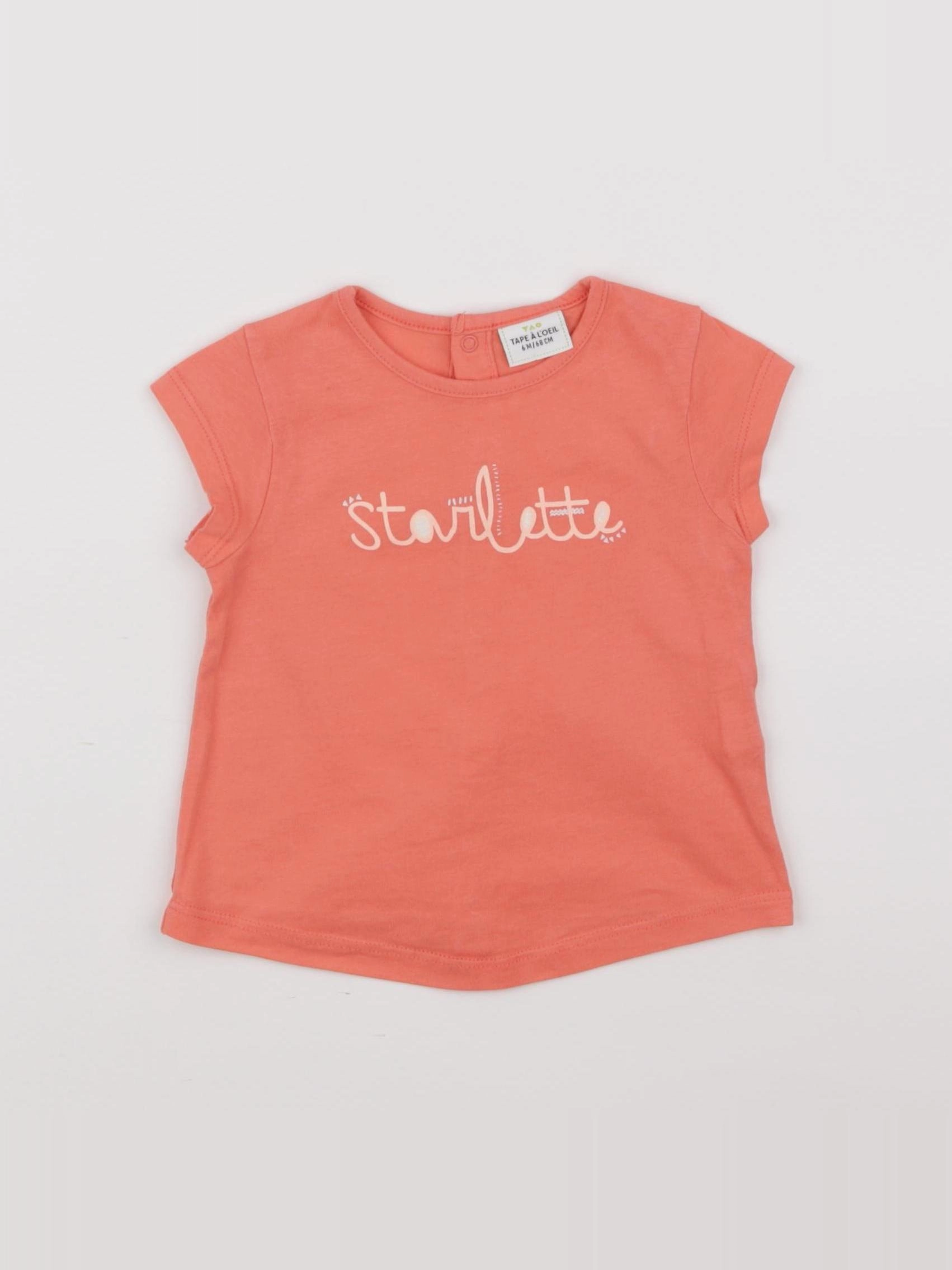 Tape à l'oeil - tee-shirt rose - 6 mois