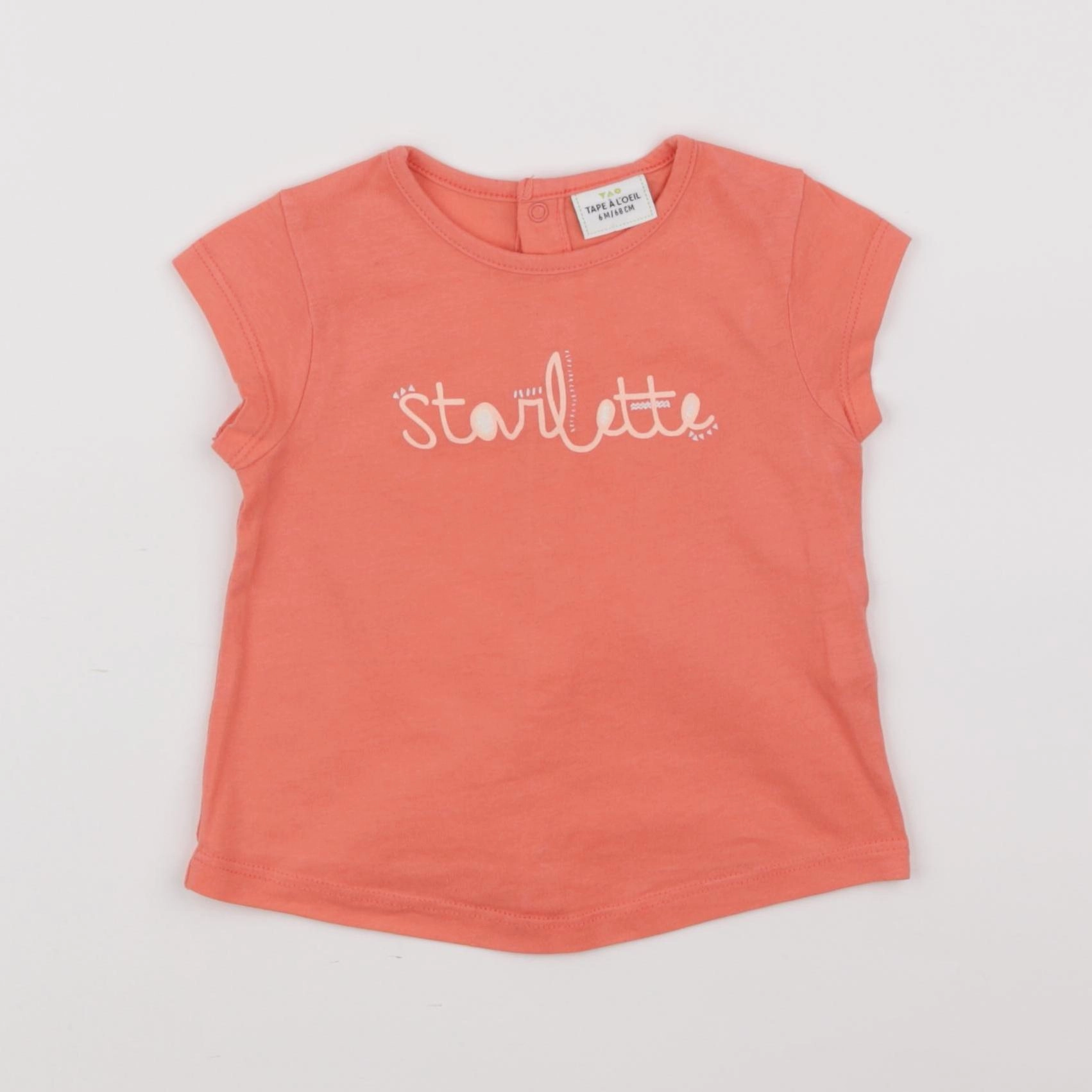 Tape à l'oeil - tee-shirt rose - 6 mois