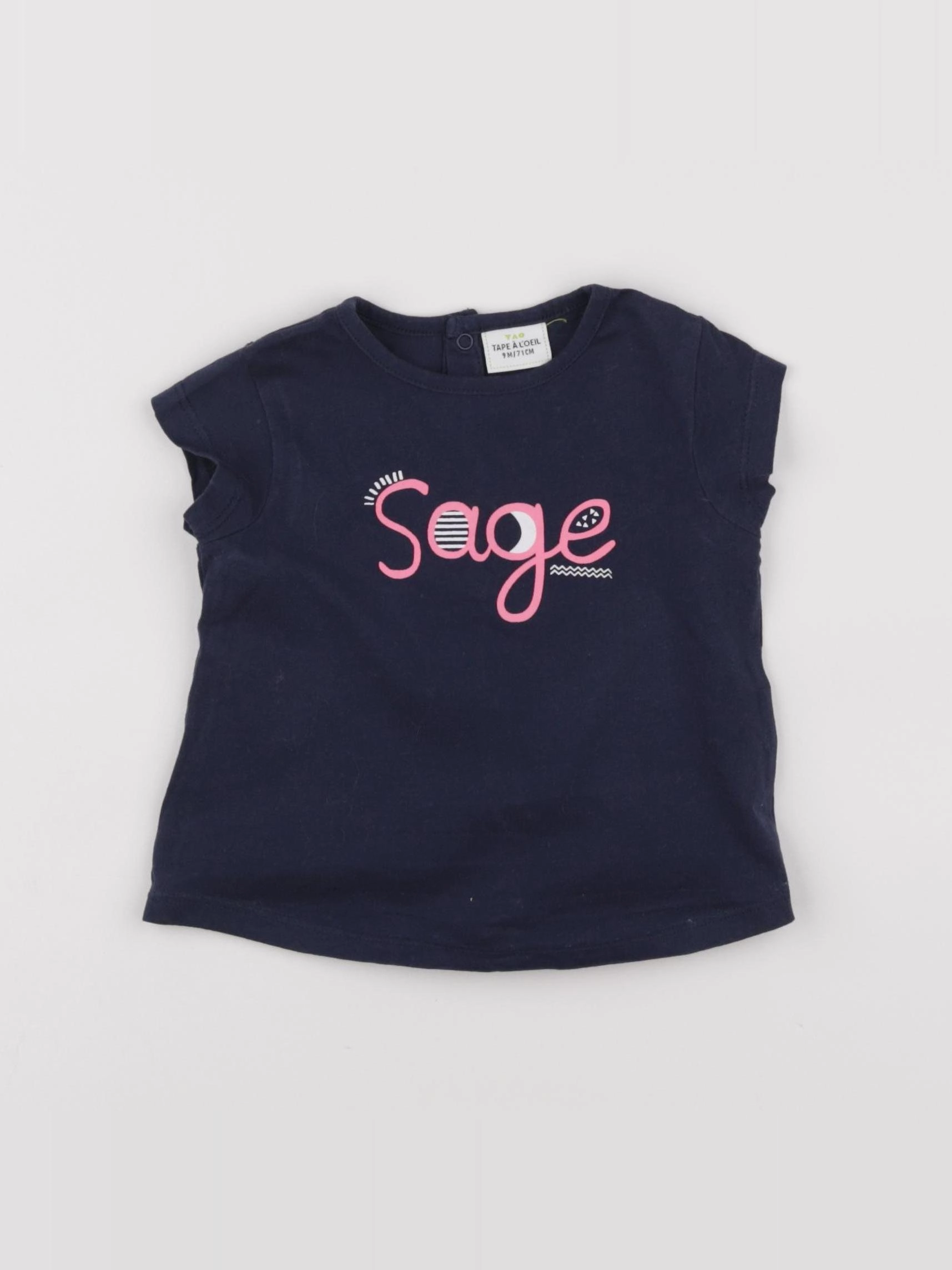 Tape à l'oeil - tee-shirt bleu - 9 mois