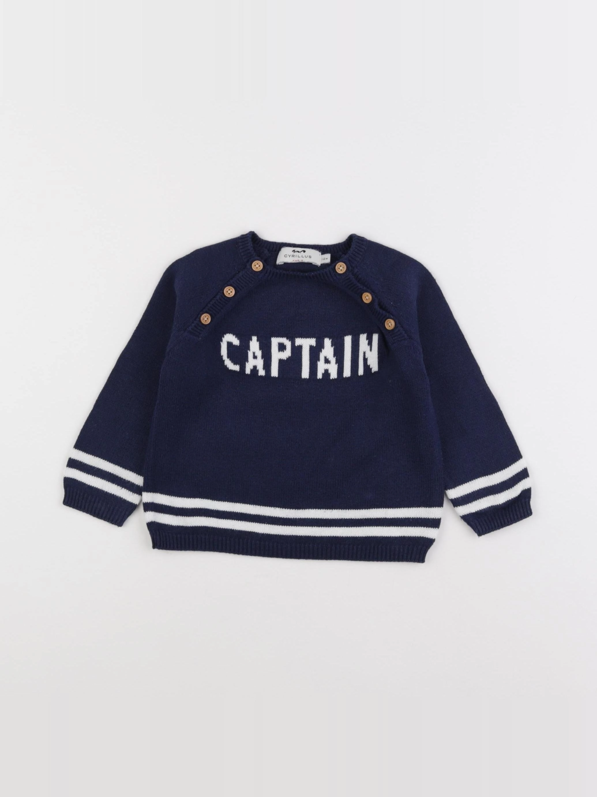 Cyrillus - pull bleu - 12 mois