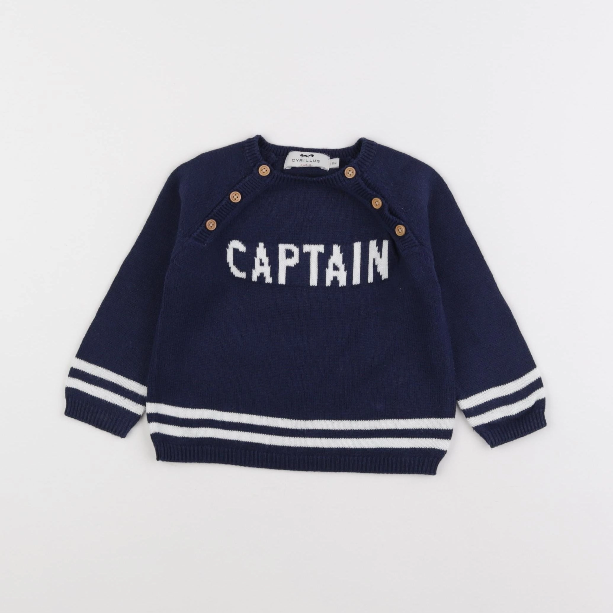 Cyrillus - pull bleu - 12 mois