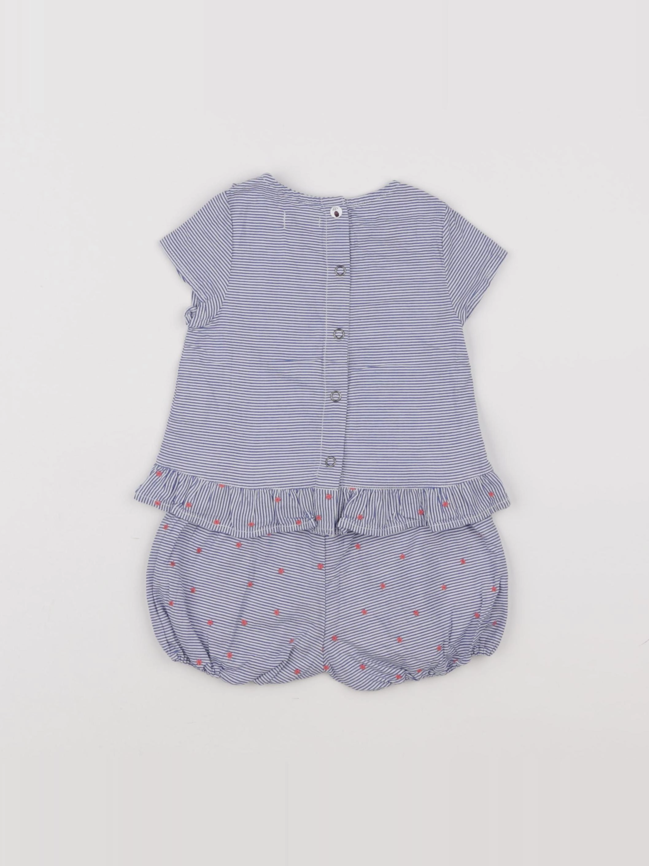 IKKS - ensemble bleu - 6 mois