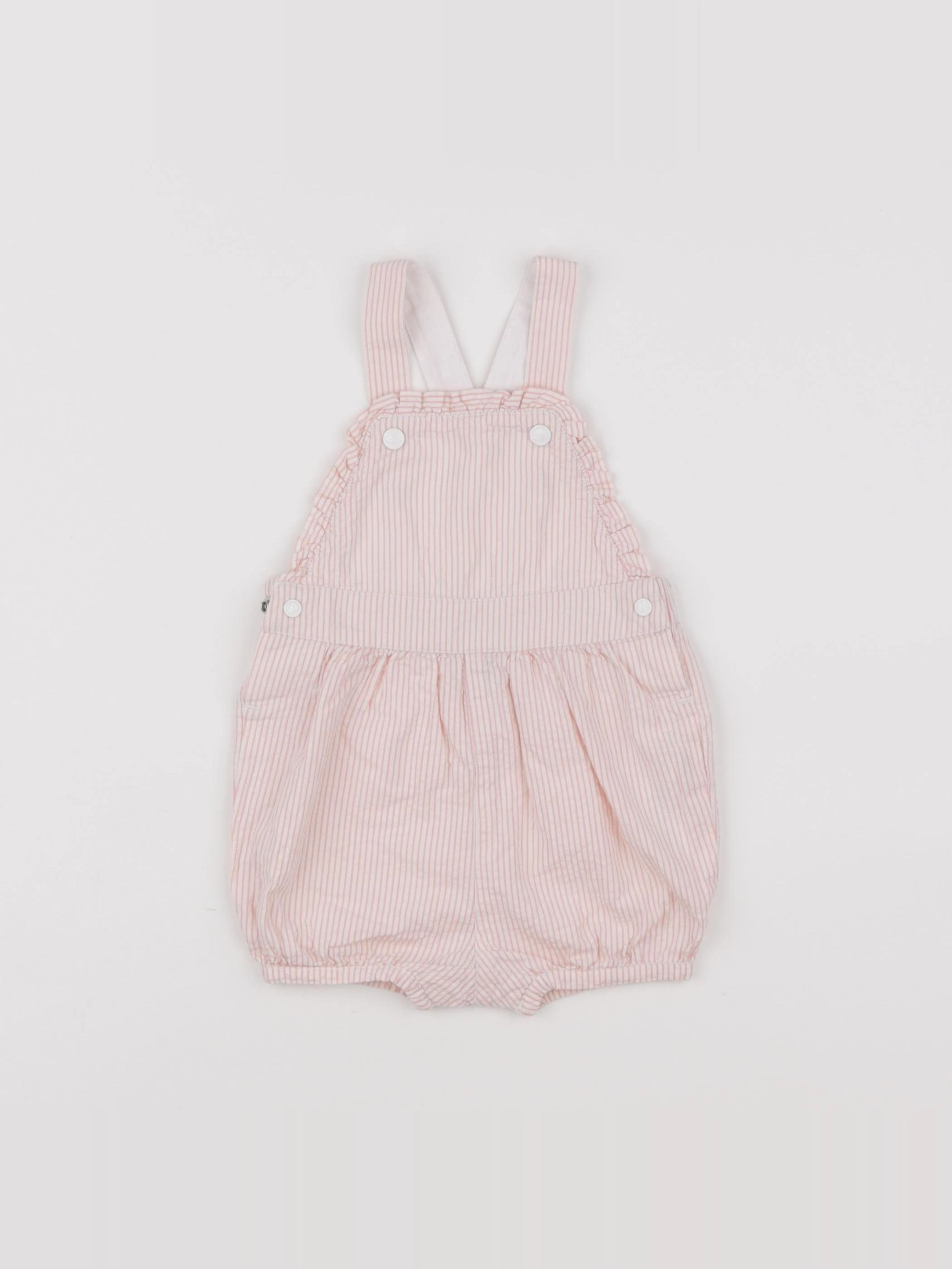 Petit Bateau - salopette rose - 6 mois