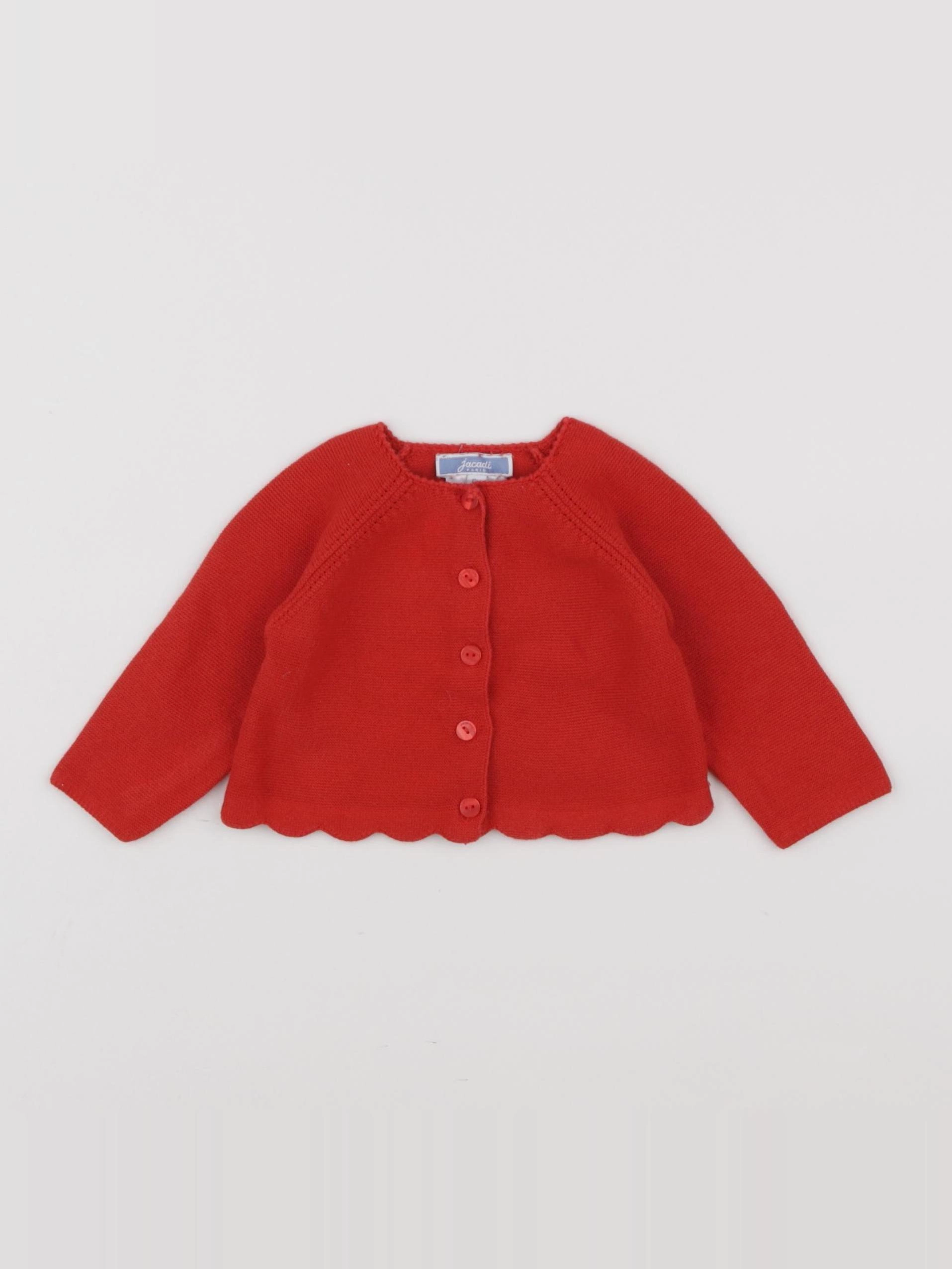 Jacadi - gilet rouge - 6 mois