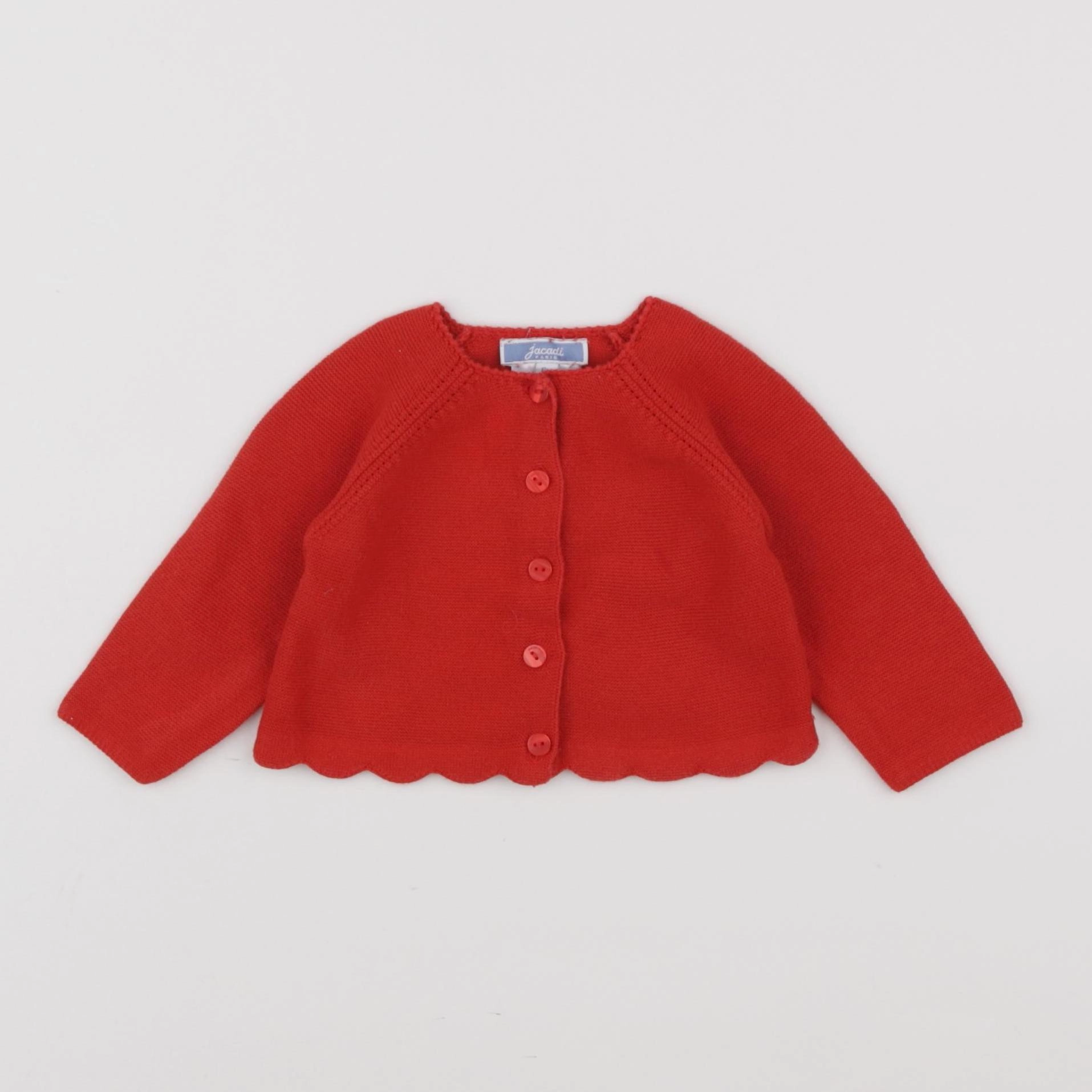 Jacadi - gilet rouge - 6 mois