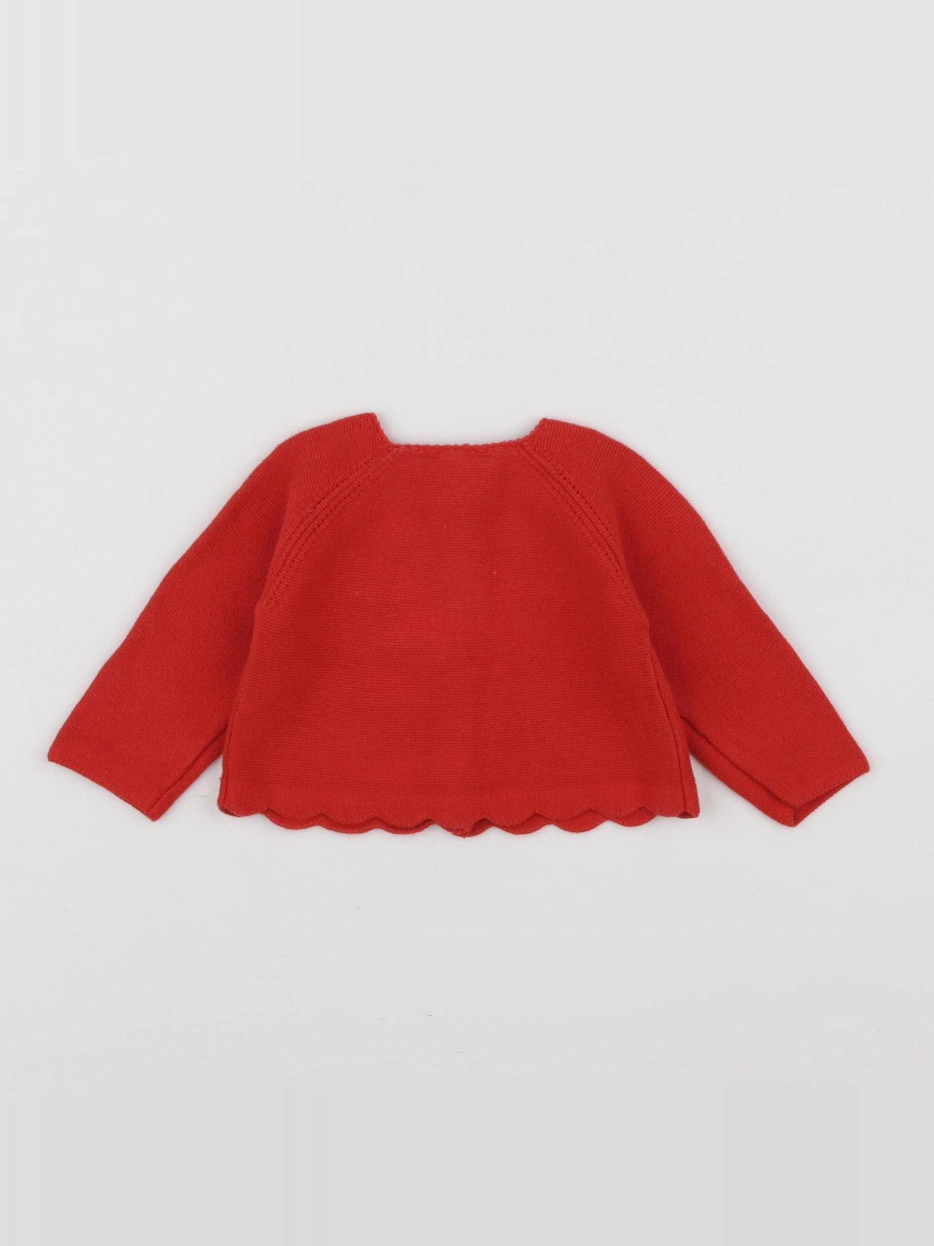 Jacadi - gilet rouge - 6 mois