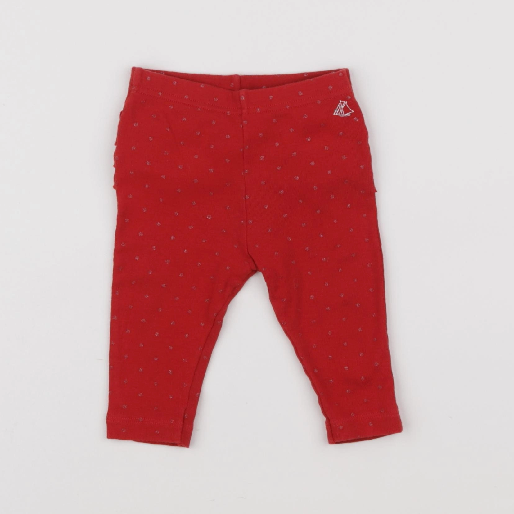 Petit Bateau - legging rouge - 6 mois