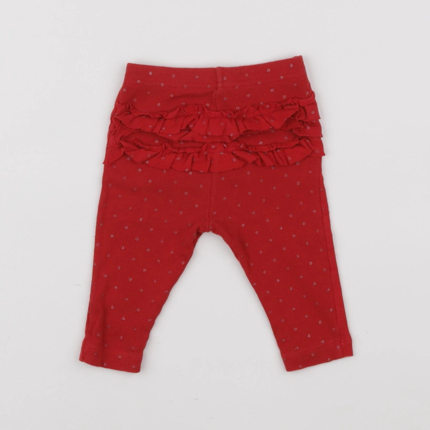 Petit Bateau - legging rouge - 6 mois