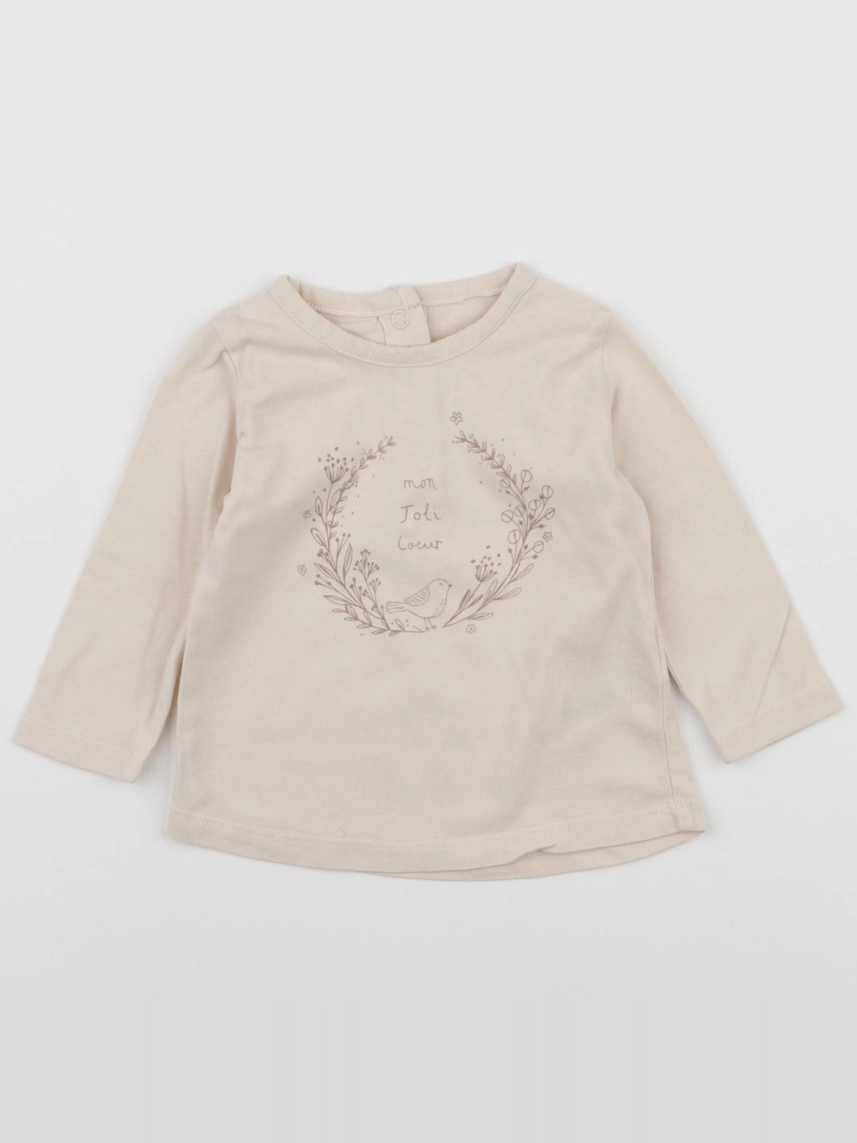 La Redoute - tee-shirt beige - 6 mois