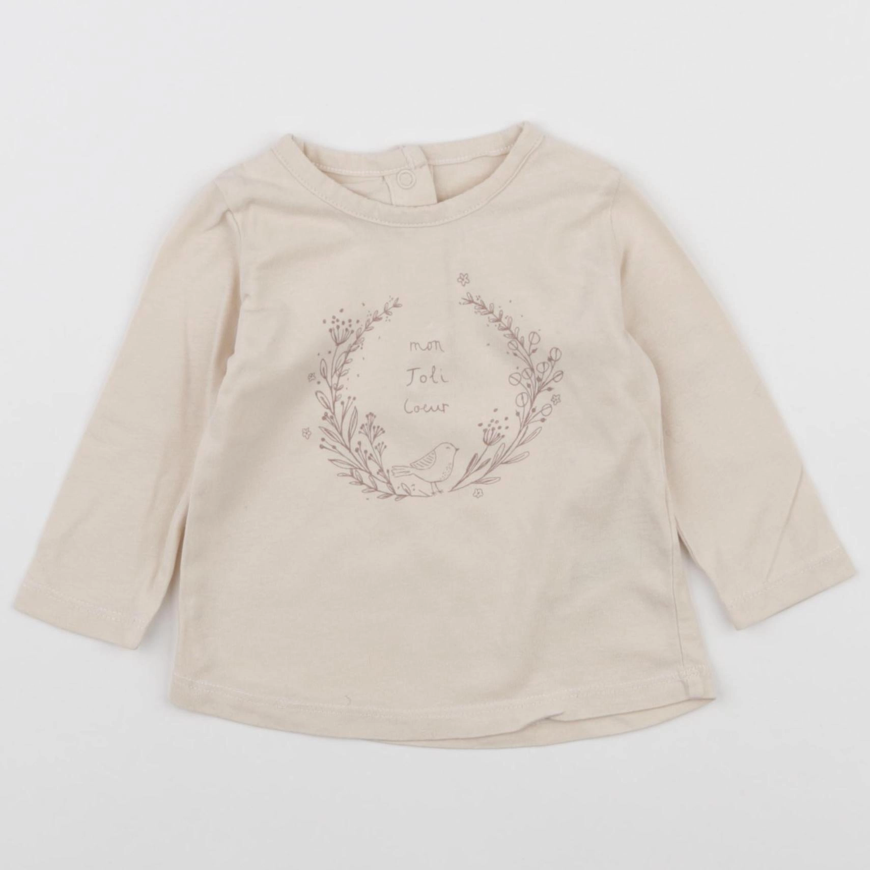 La Redoute - tee-shirt beige - 6 mois
