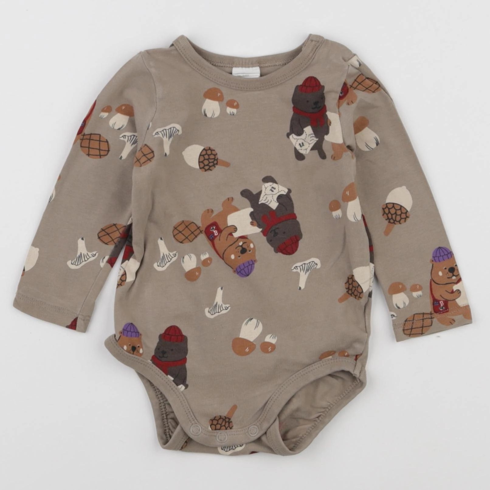 H&M - body marron - 6 mois