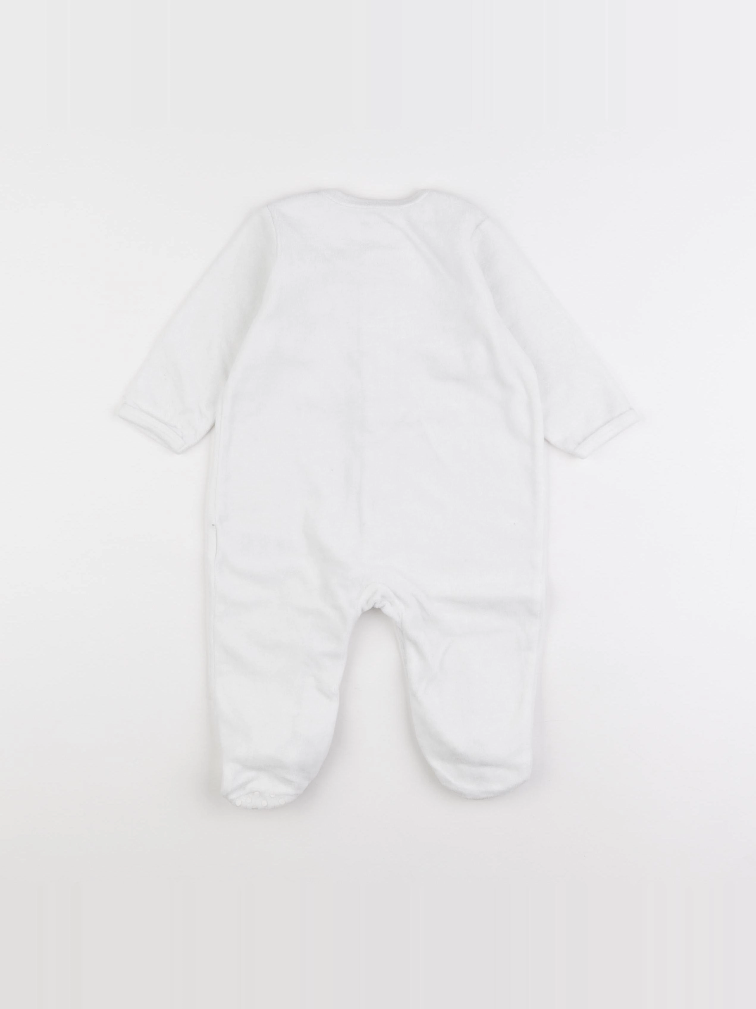 Vertbaudet - pyjama velours blanc - 12 mois