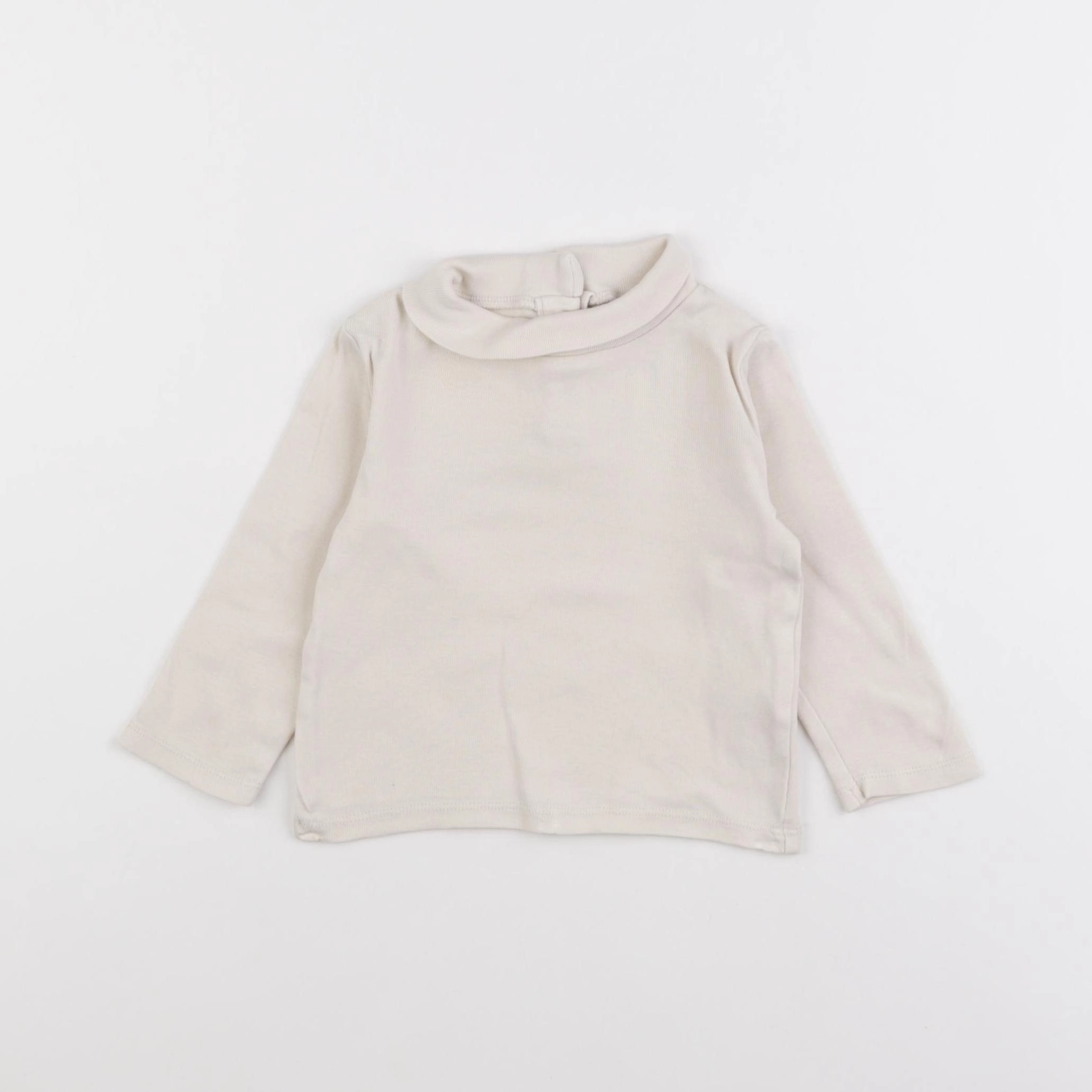 Vertbaudet - sous-pull beige - 12 mois