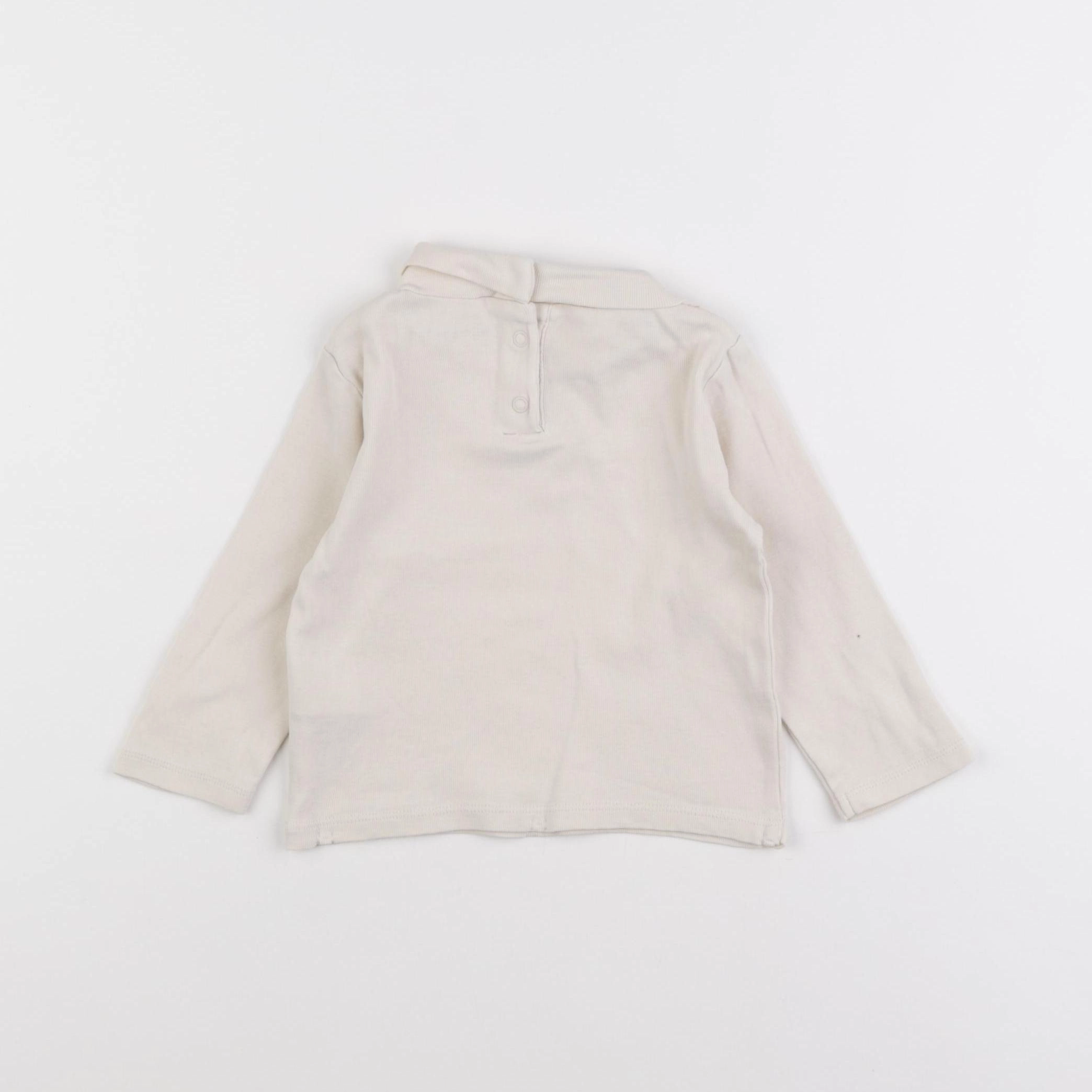 Vertbaudet - sous-pull beige - 12 mois