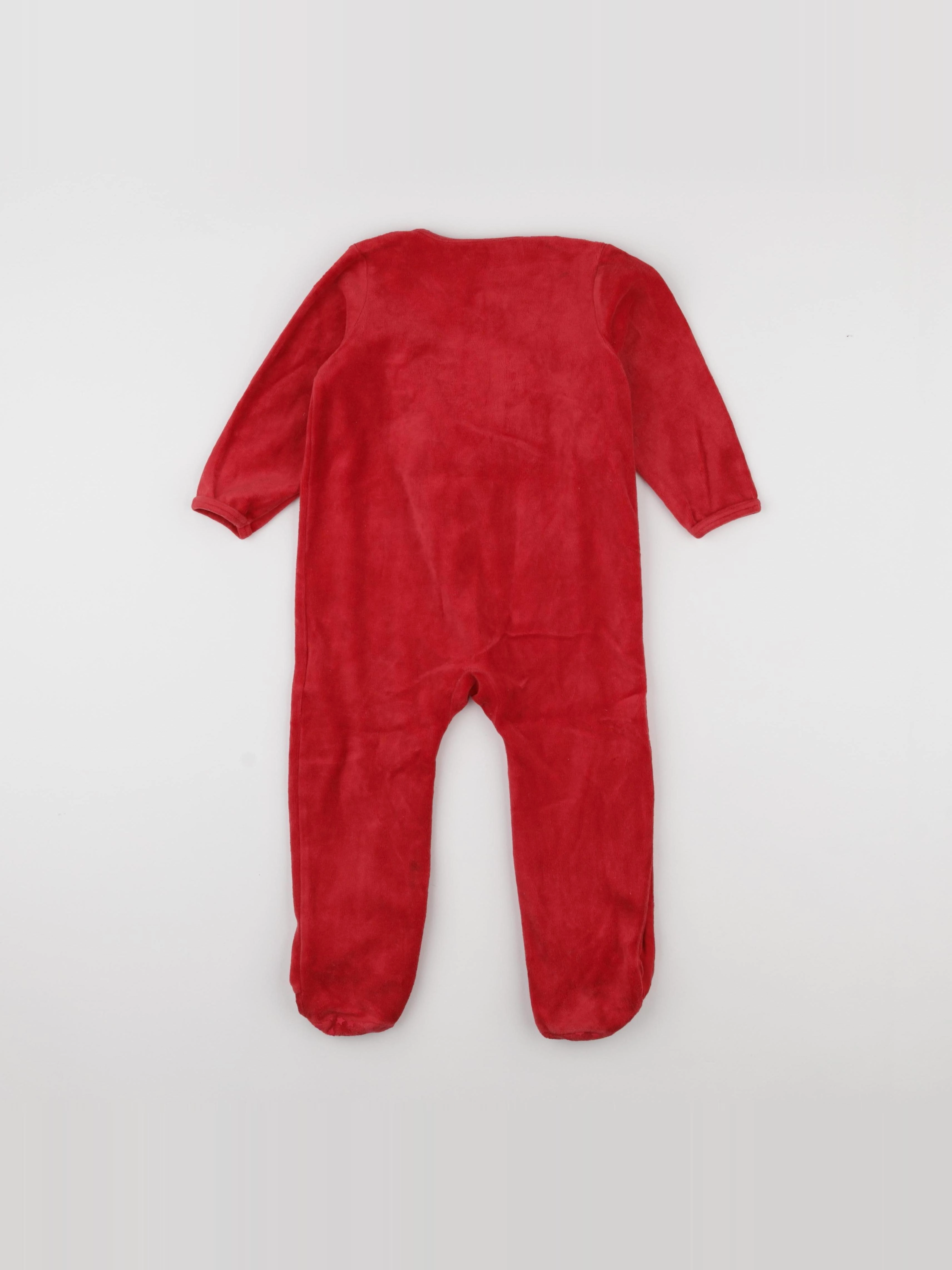 Vertbaudet - pyjama velours rouge - 2 ans