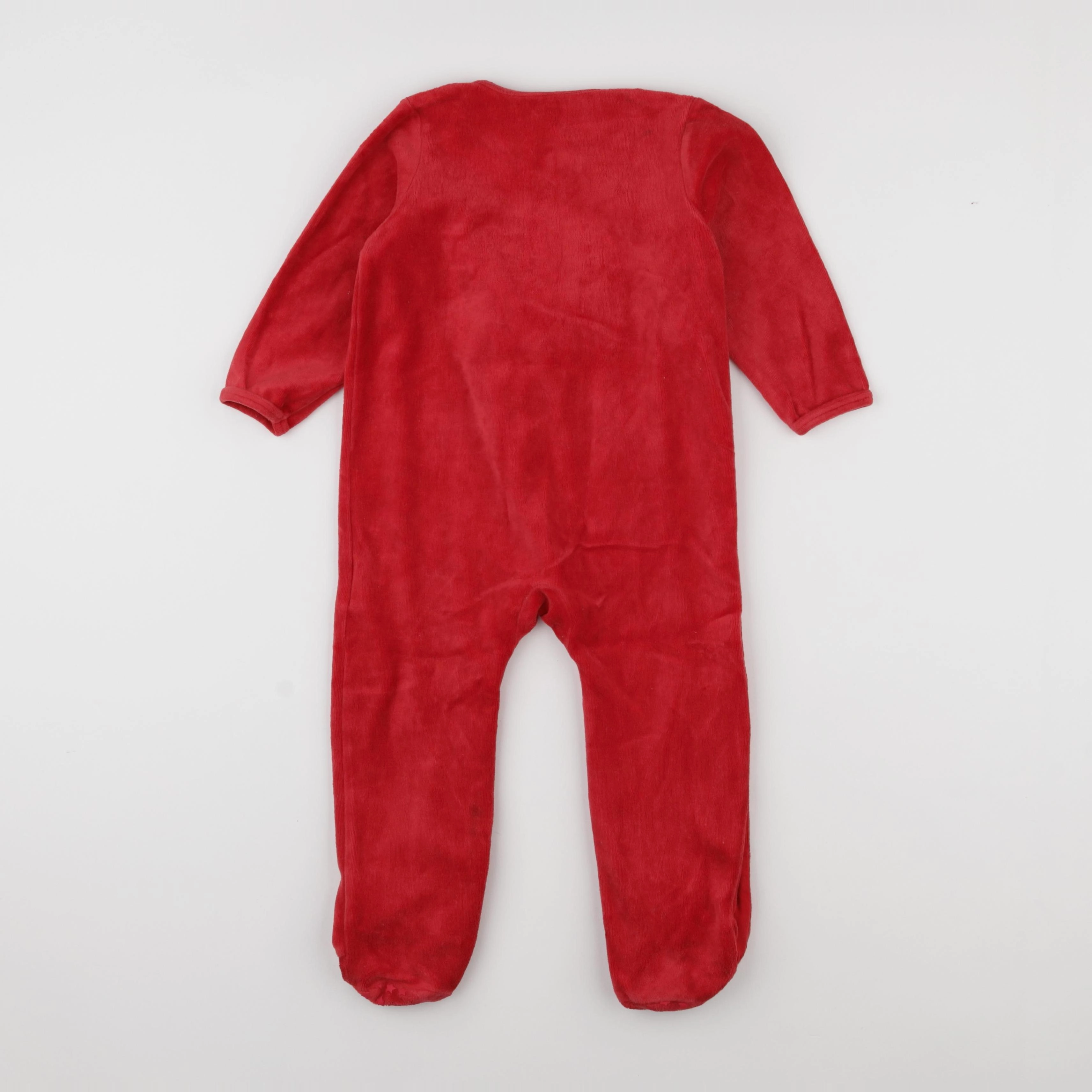 Vertbaudet - pyjama velours rouge - 2 ans