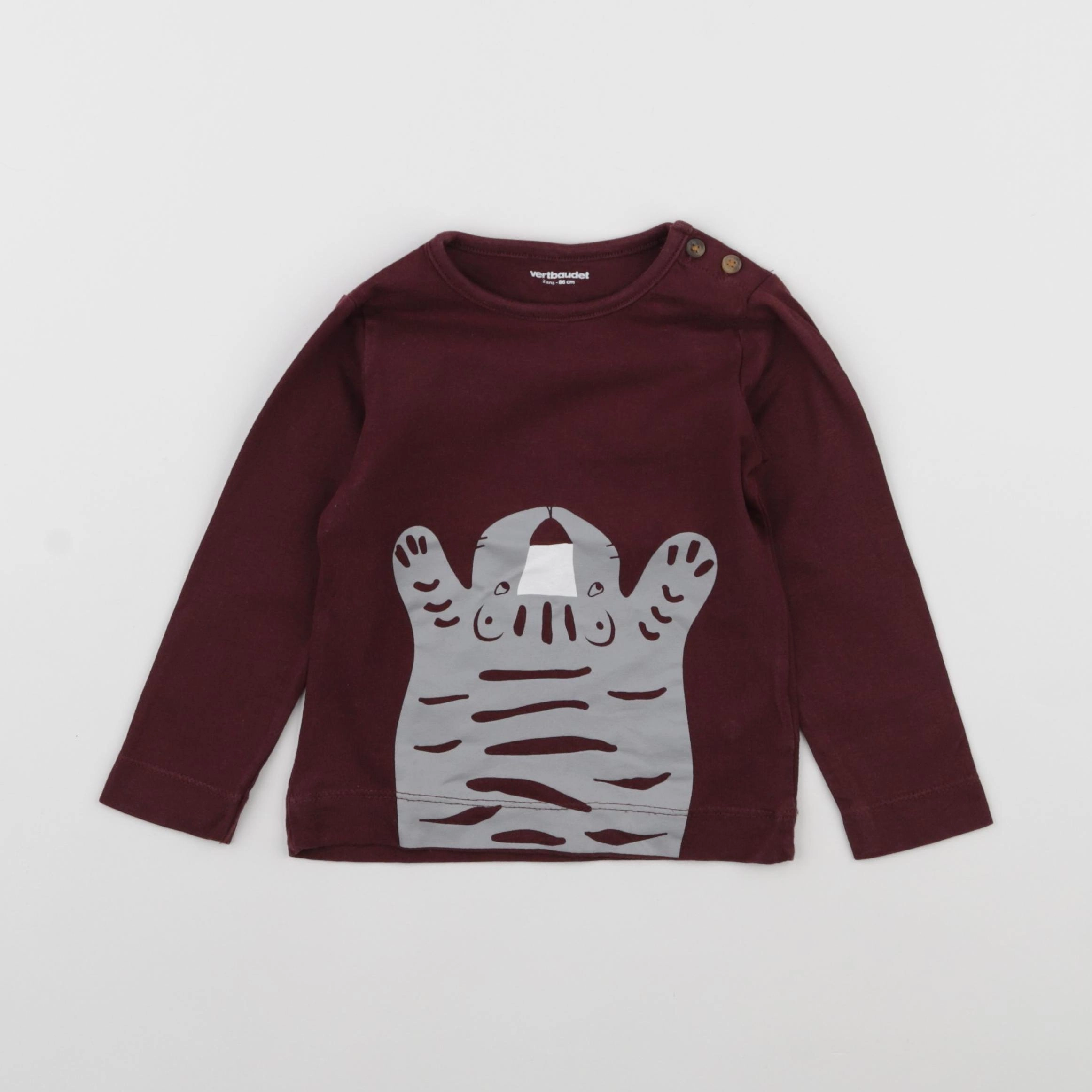 Vertbaudet - tee-shirt rouge - 2 ans