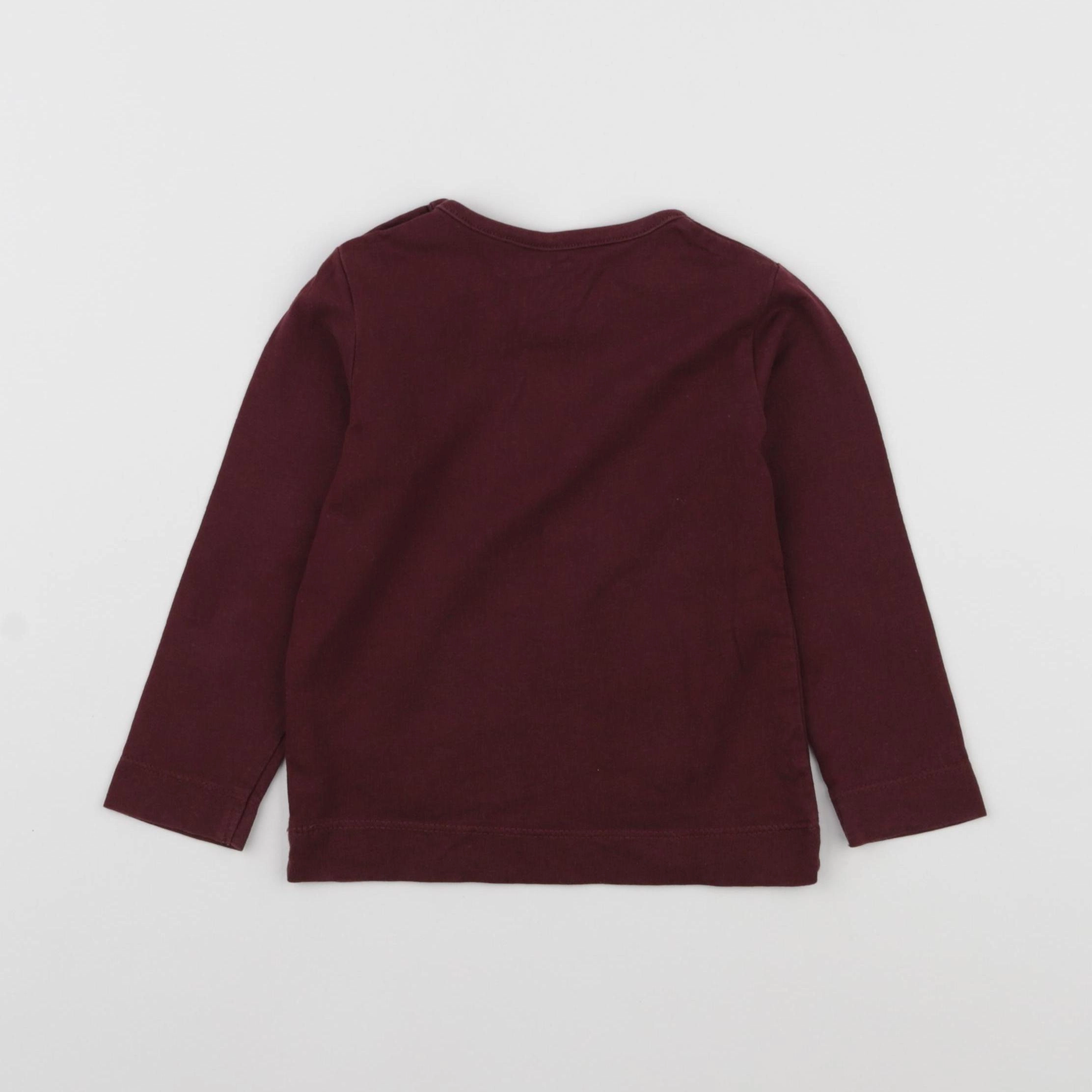 Vertbaudet - tee-shirt rouge - 2 ans