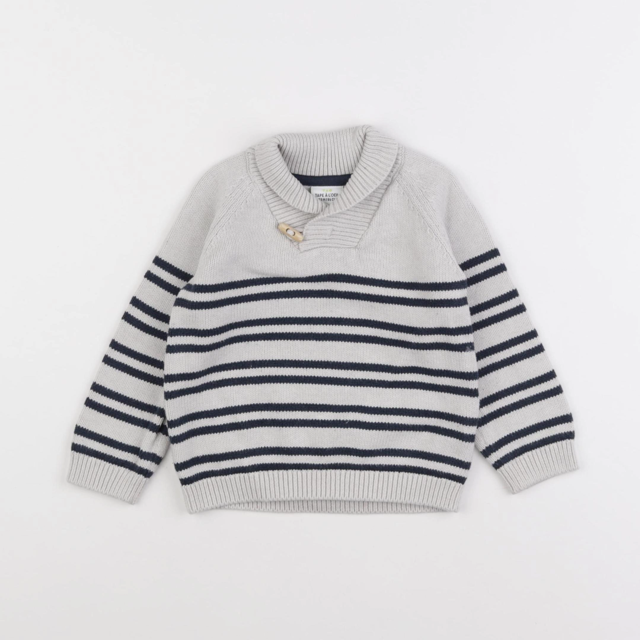Tape à l'oeil - pull gris - 2 ans