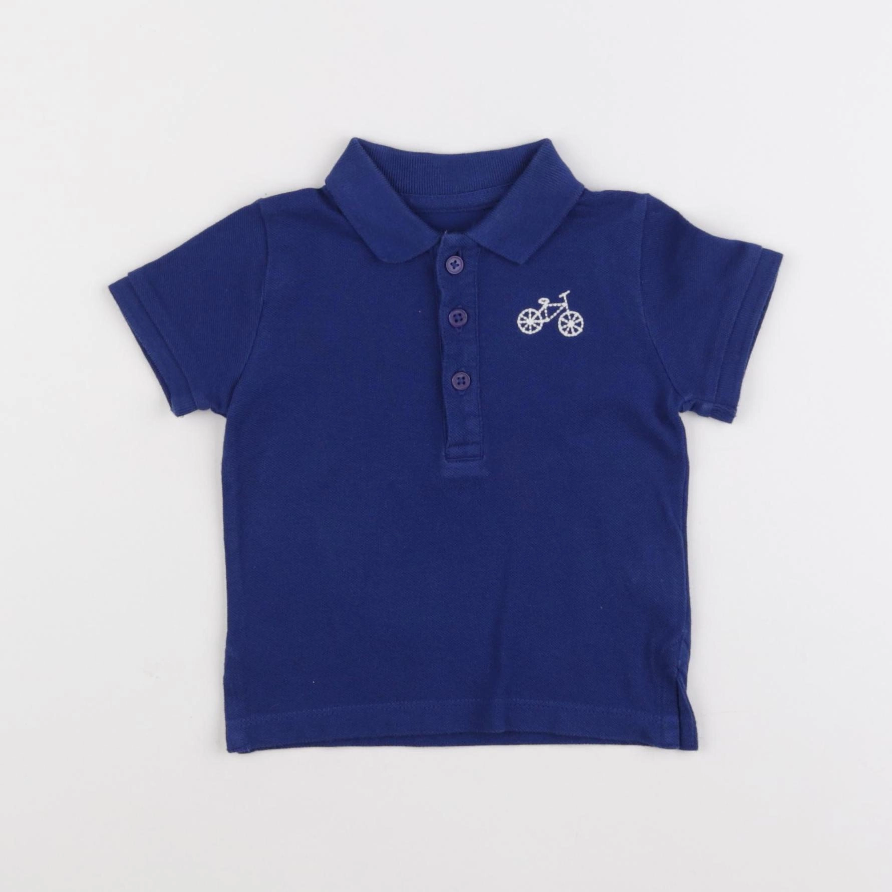 Boutchou - polo bleu - 12 mois