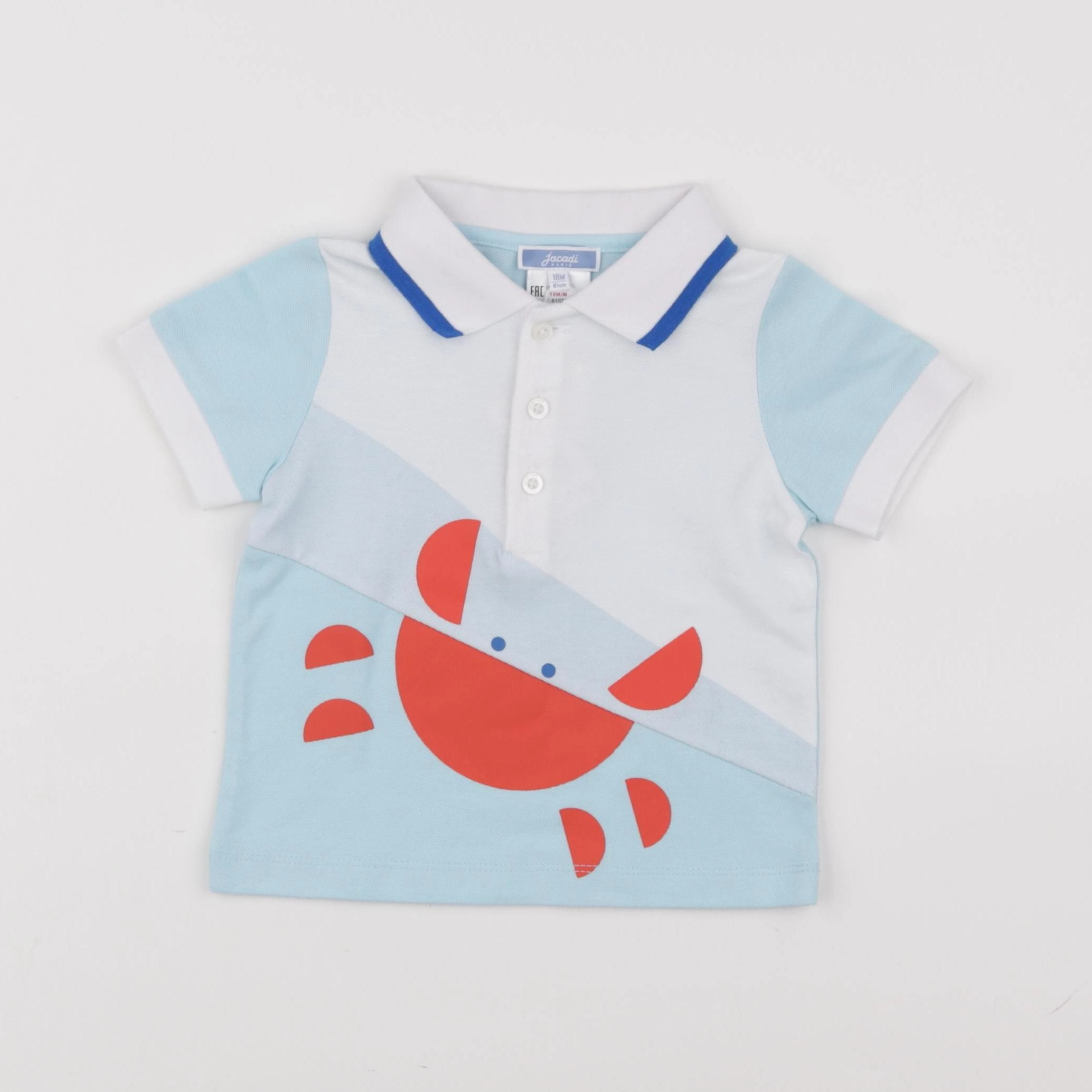 Jacadi - polo bleu - 18 mois