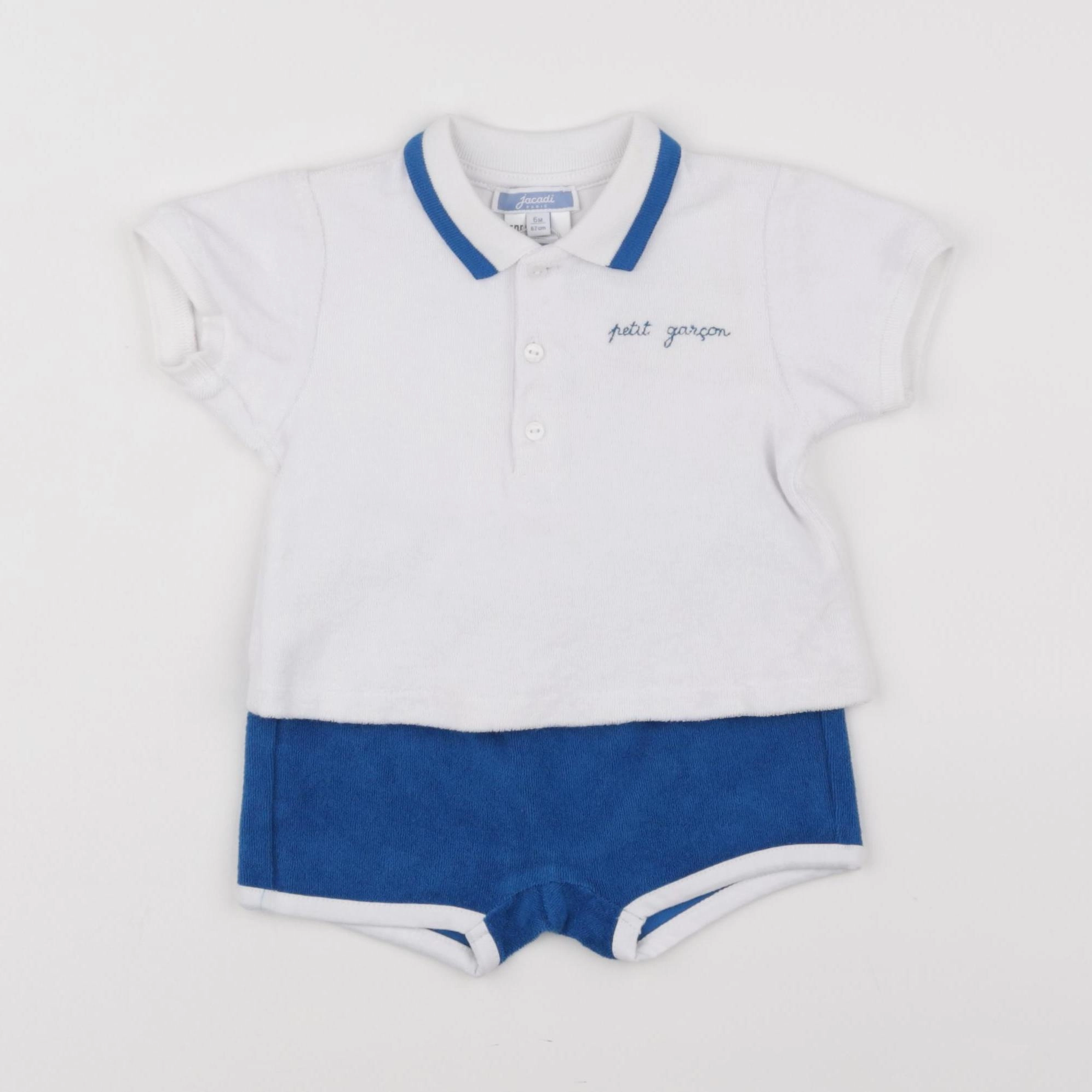 Jacadi - ensemble bleu - 6 mois