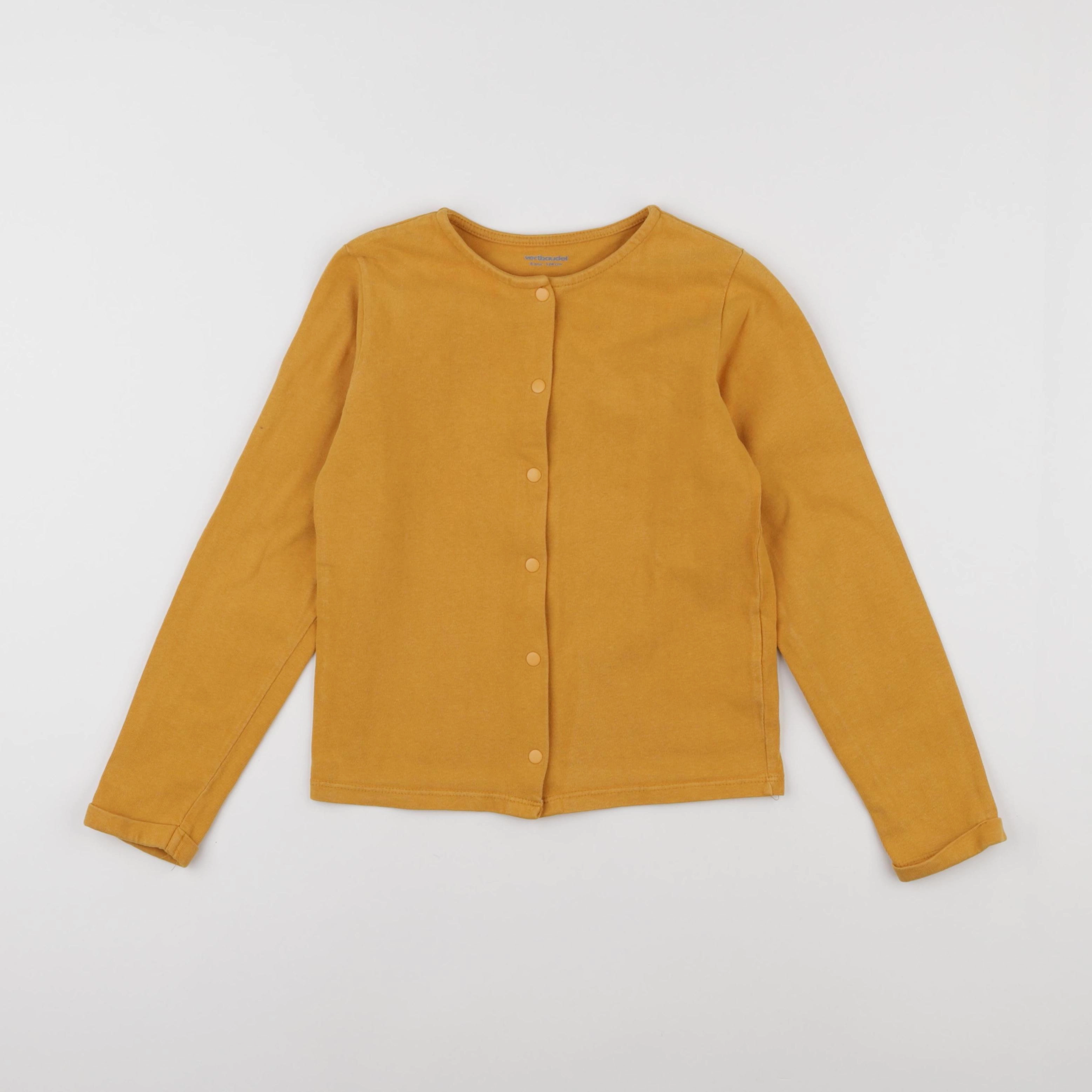 Vertbaudet - sweat jaune - 8 ans