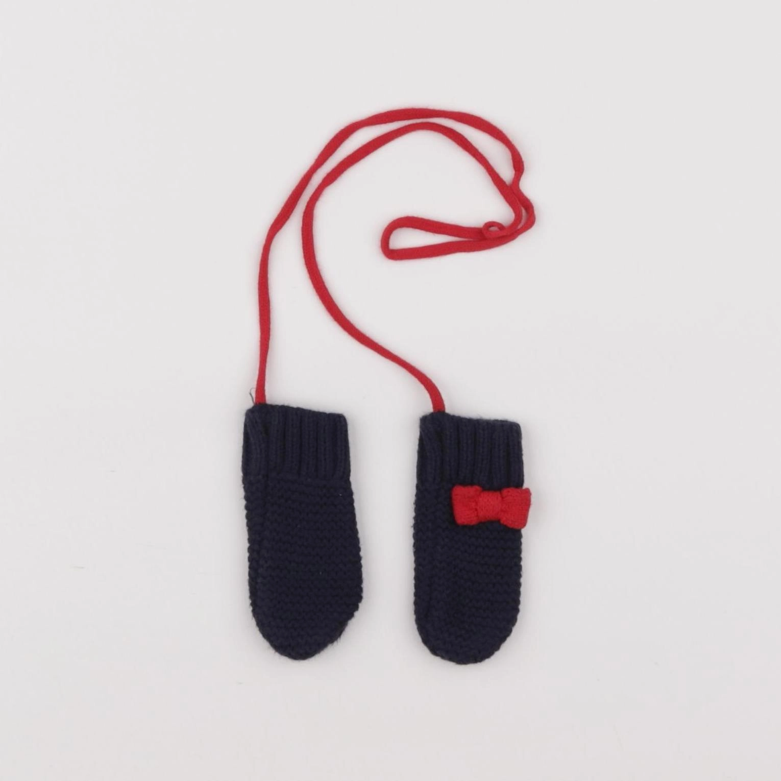Jacadi - moufles rouge, bleu - 0/6 mois