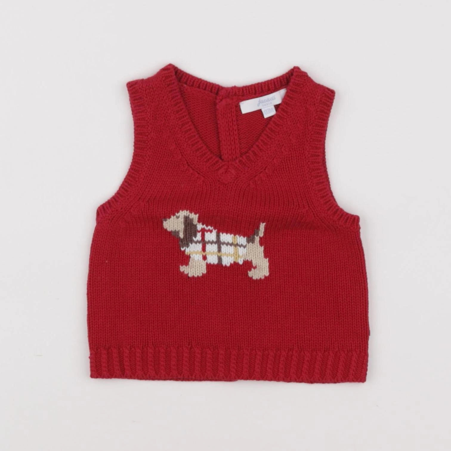 Jacadi - pull rouge - 3 mois