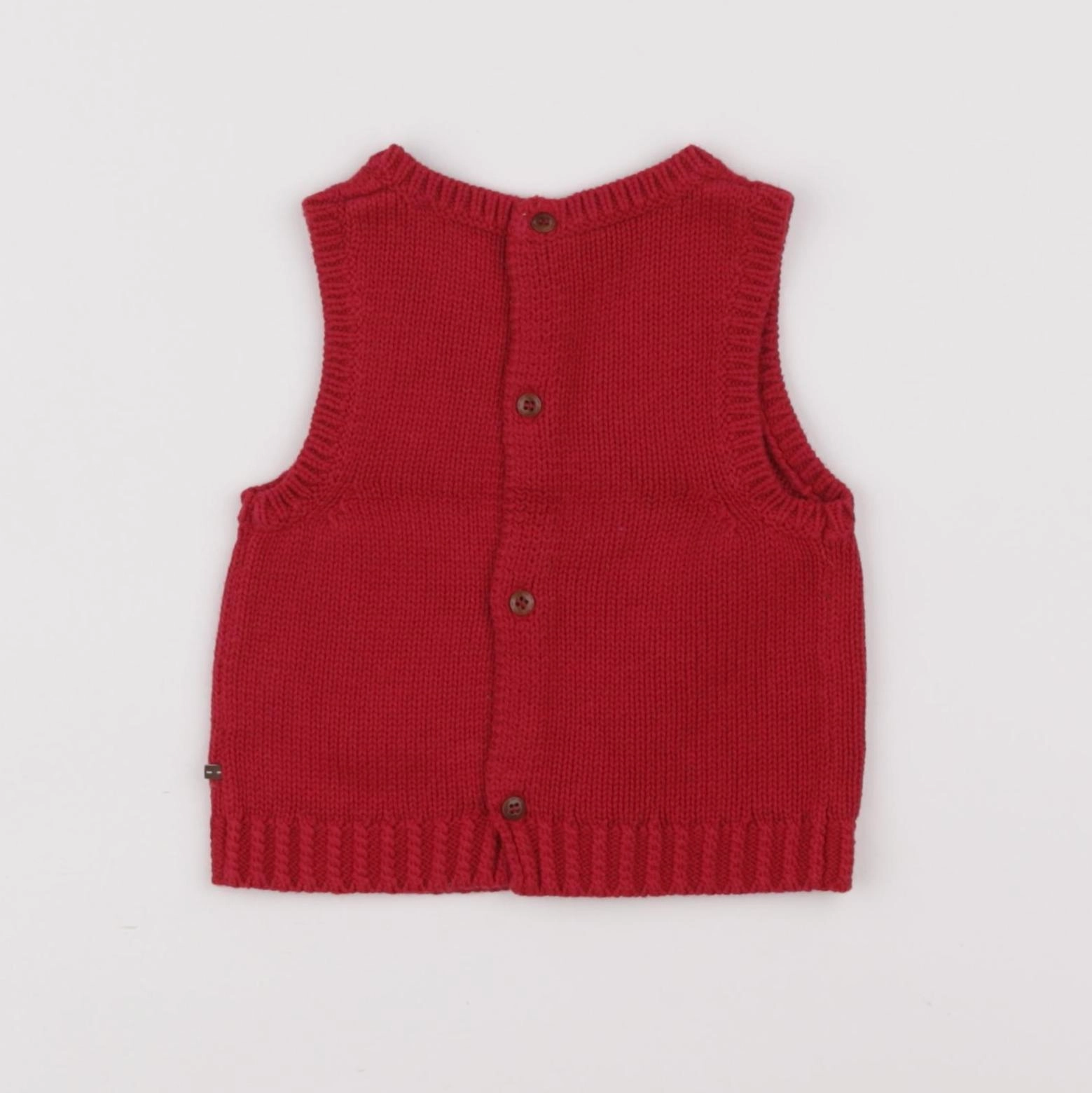Jacadi - pull rouge - 3 mois