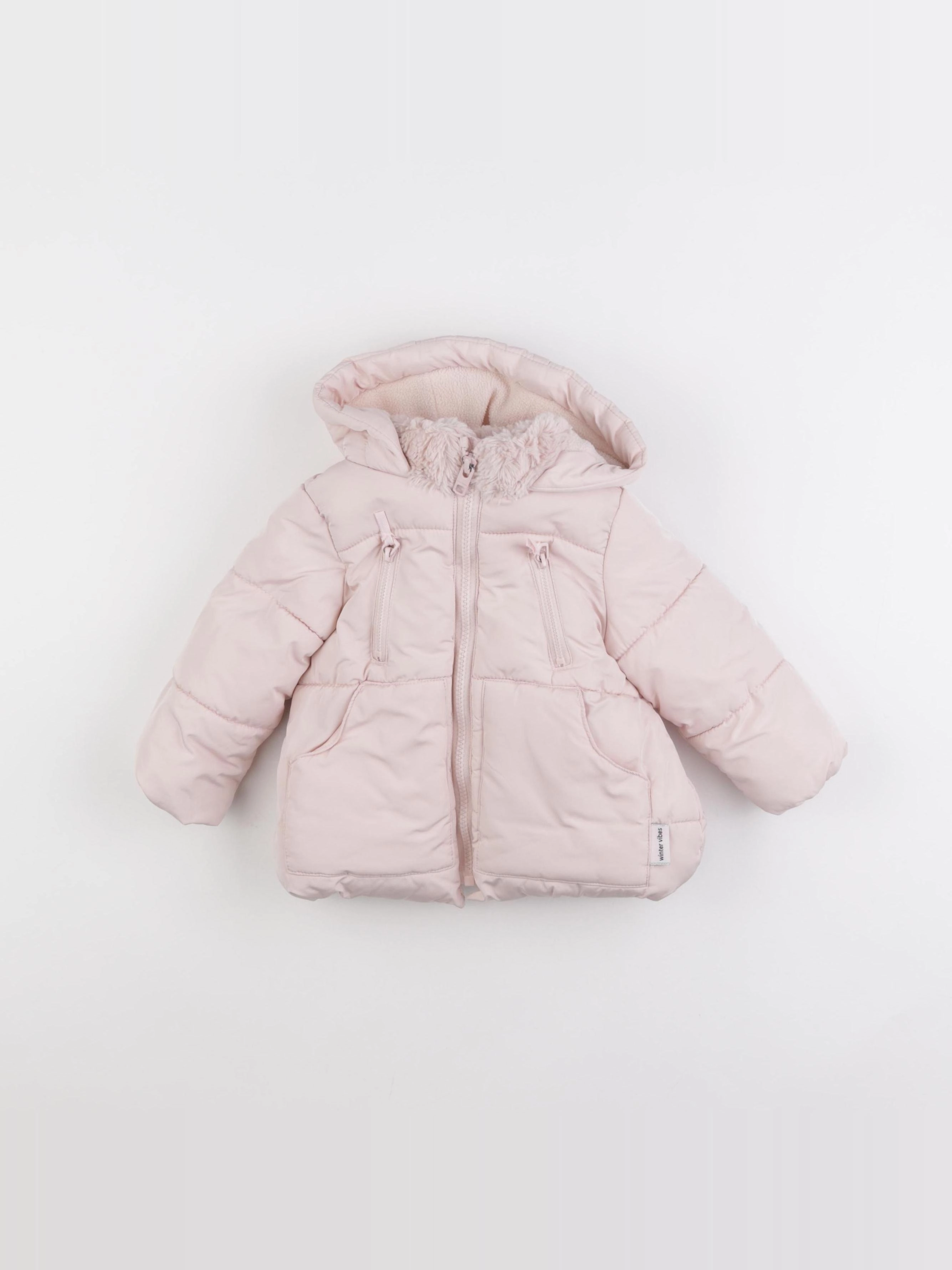 Zara - doudoune rose - 9/12 mois