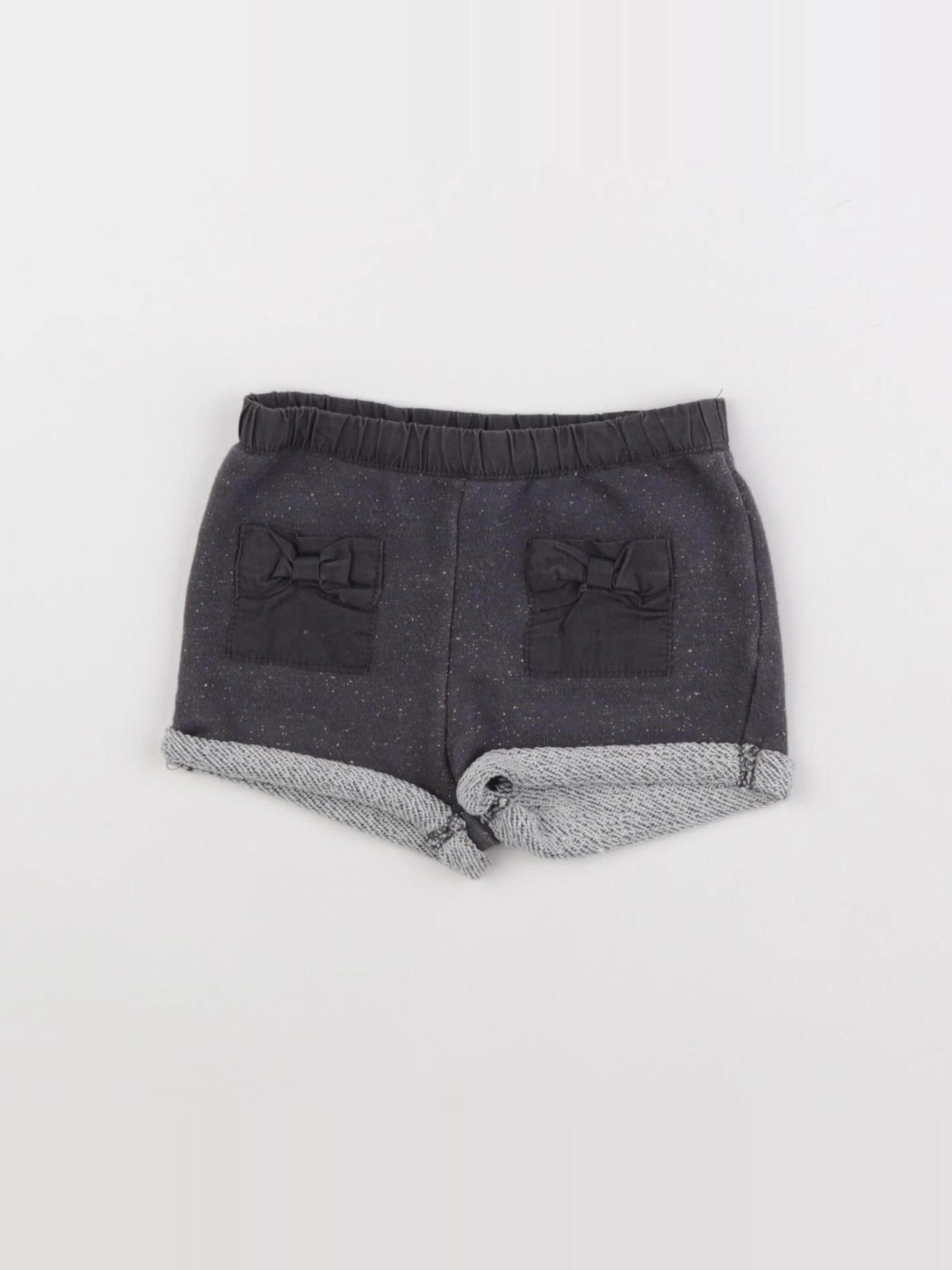 Vertbaudet - short taupe, or - 6 mois