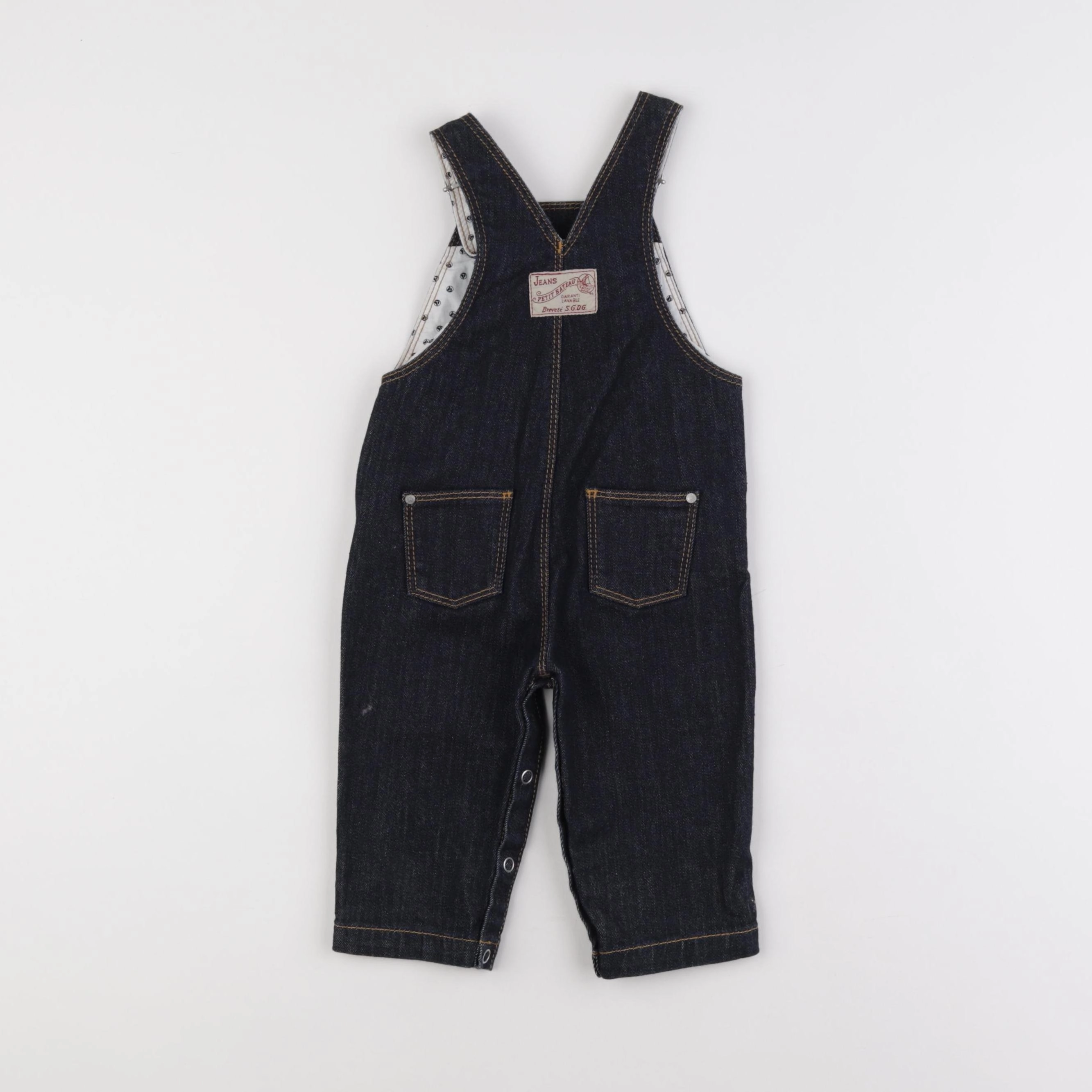 Petit Bateau - salopette bleu - 6 mois