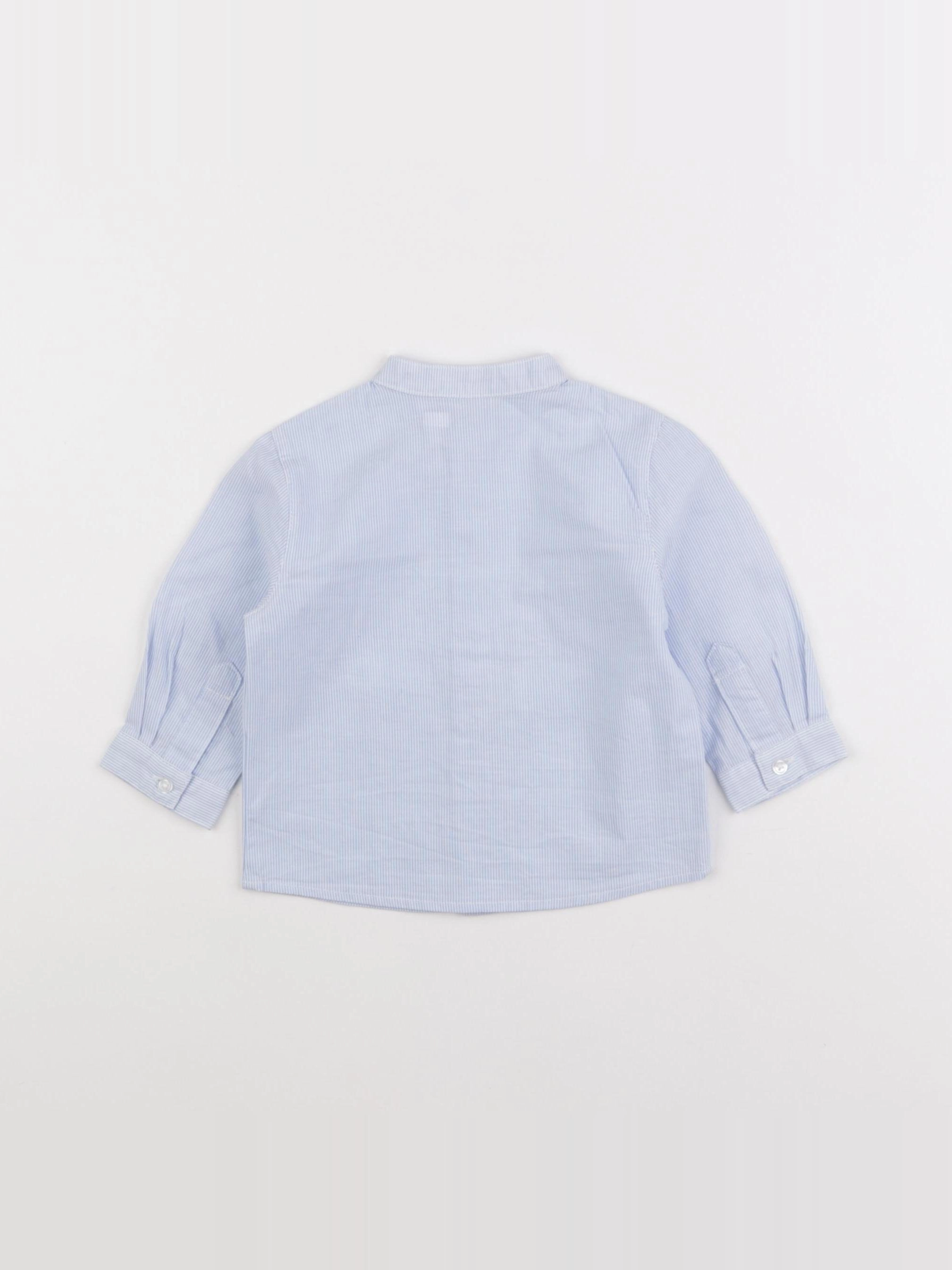 Boutchou - chemise bleu - 6 mois