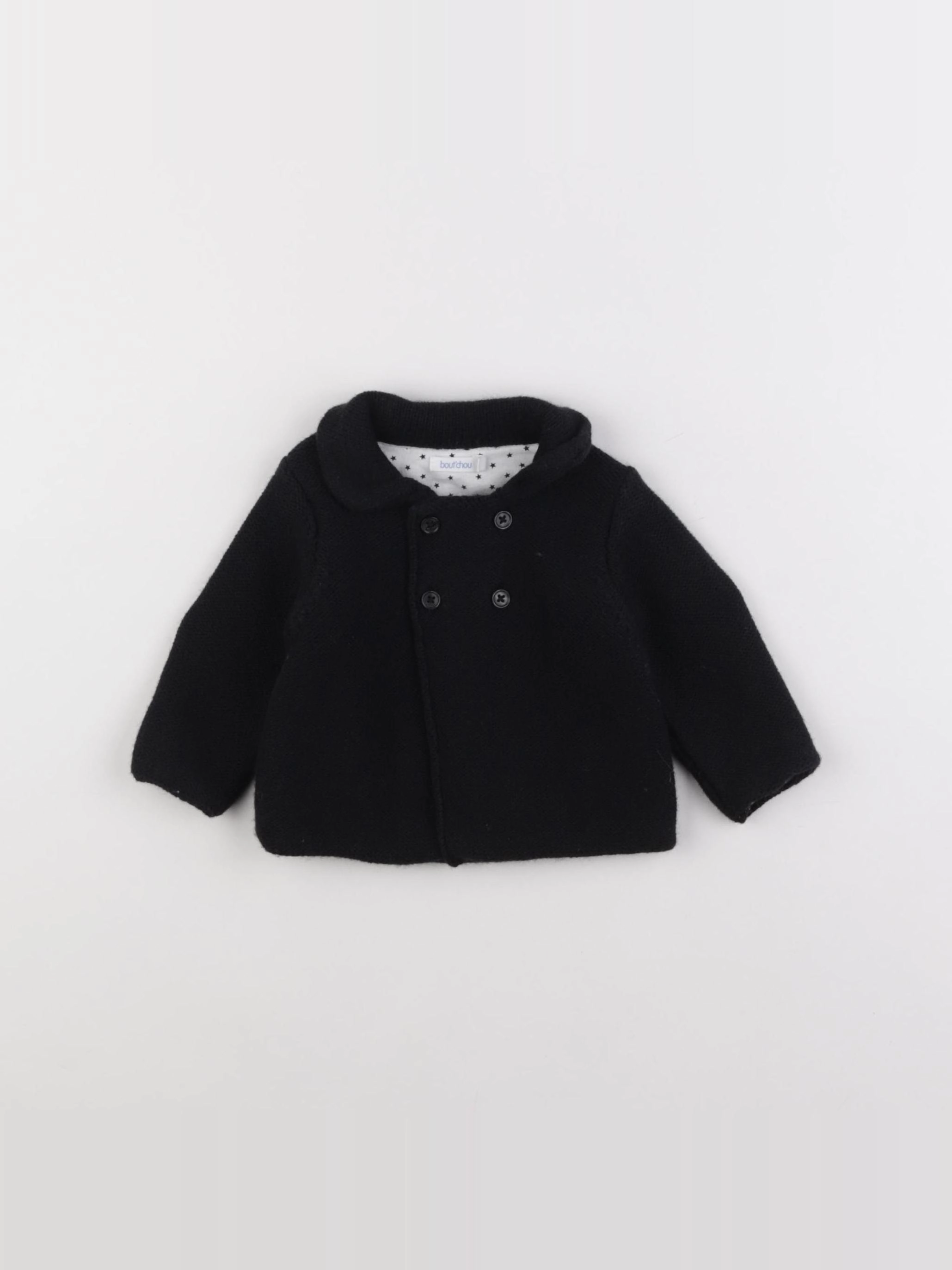 Boutchou - gilet bleu - 3 mois