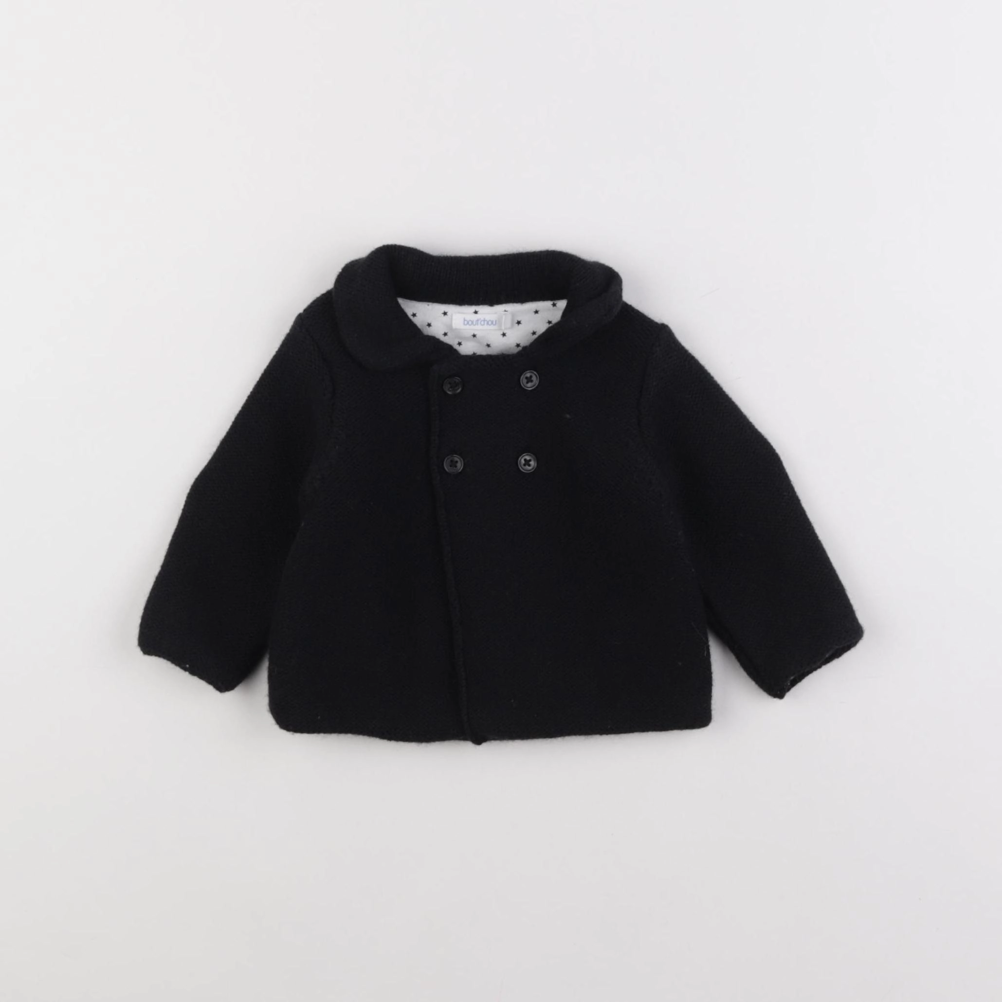 Boutchou - gilet bleu - 3 mois