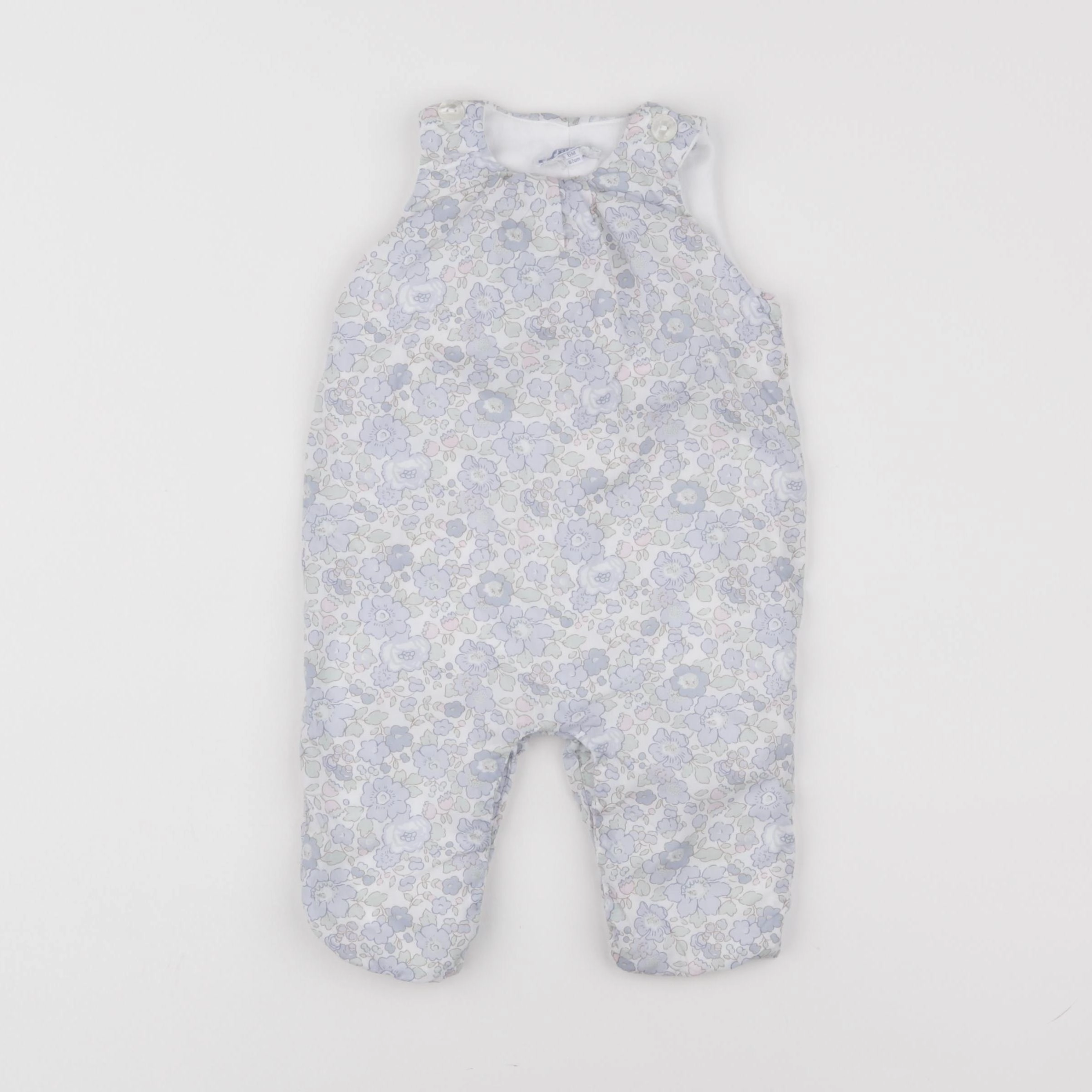 Jacadi - salopette liberty bleu - 6 mois