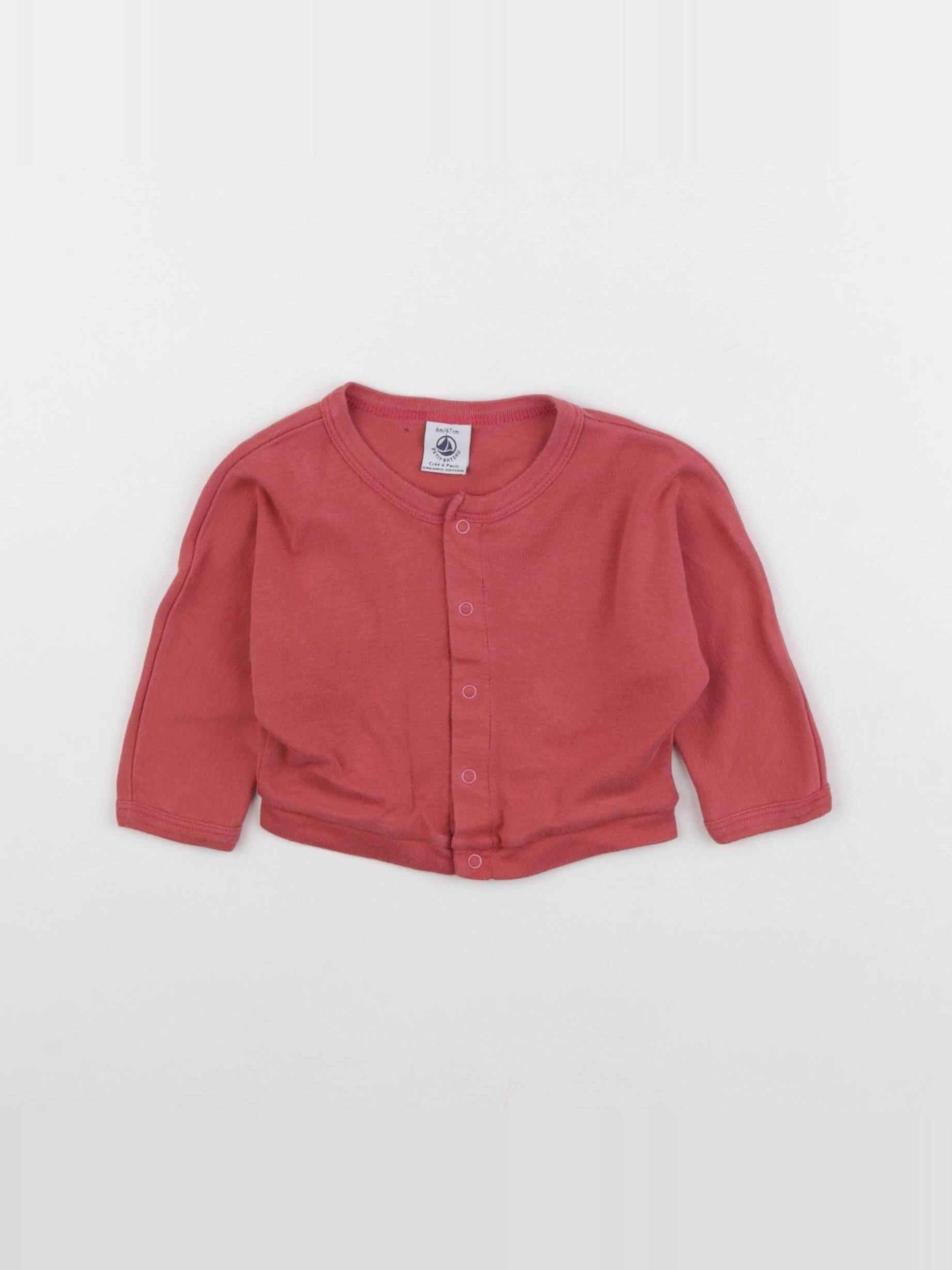 Petit Bateau - tee-shirt rose - 6 mois