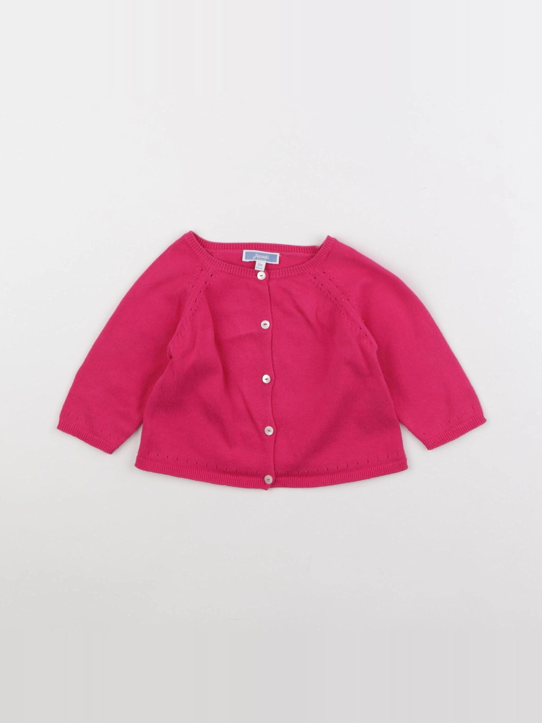 Jacadi - gilet rose - 6 mois