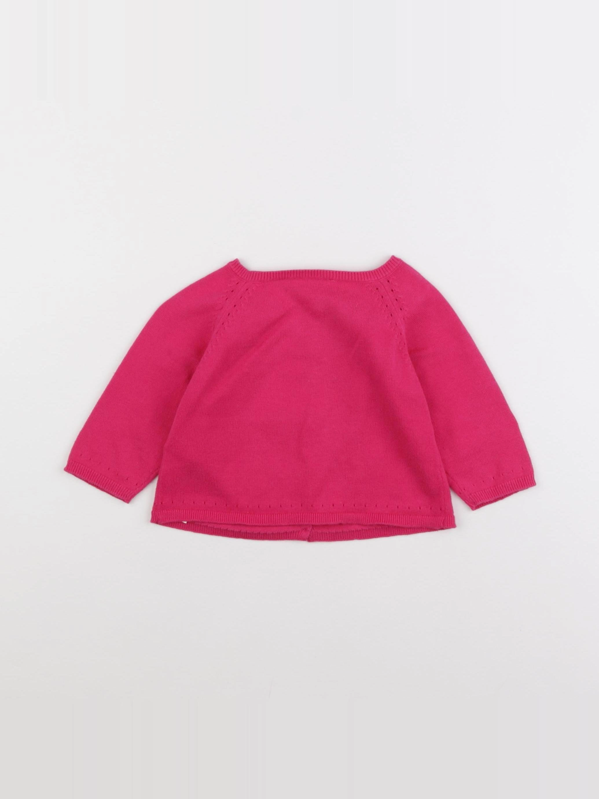Jacadi - gilet rose - 6 mois