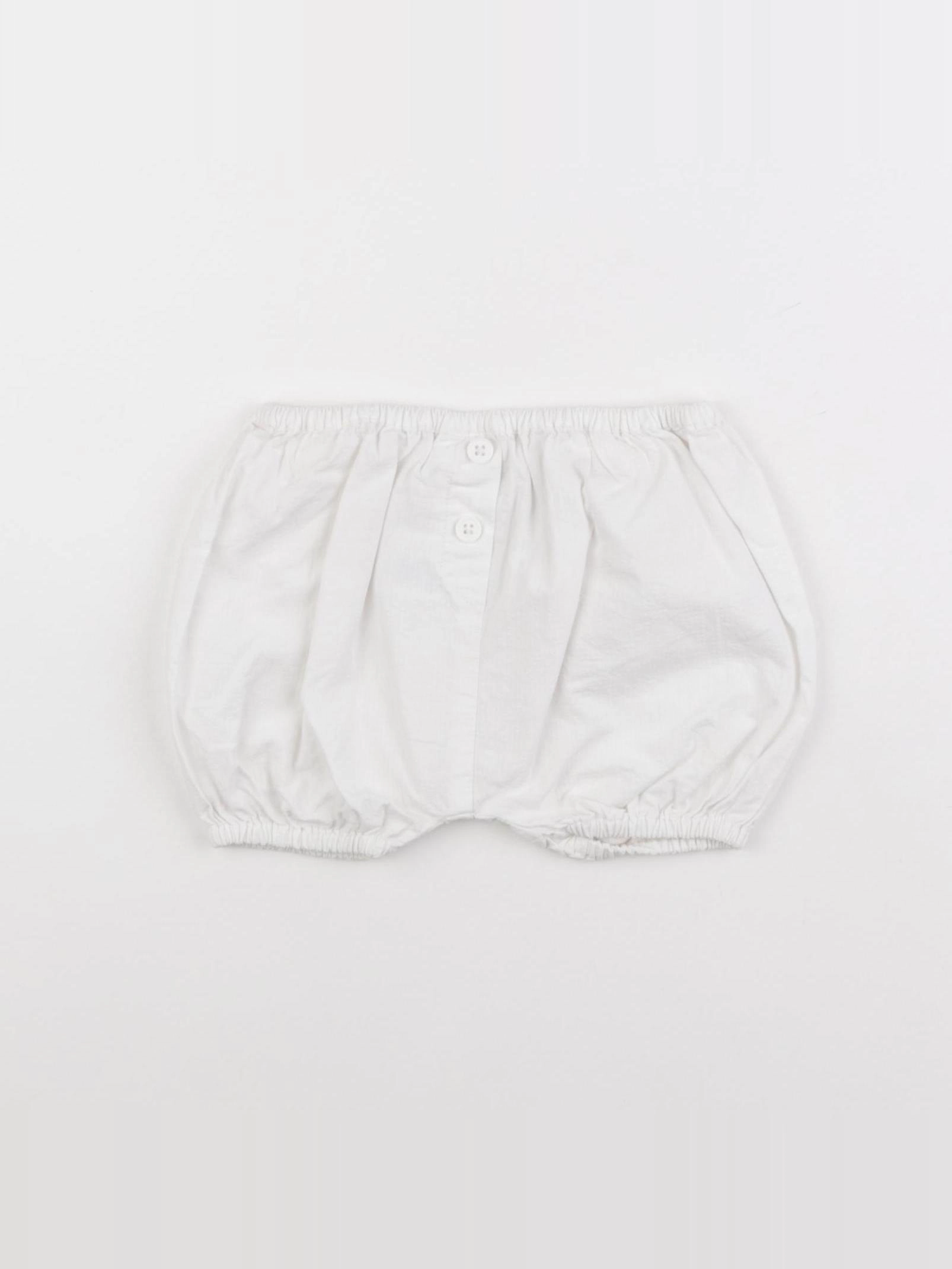 Petit Bateau - bloomer blanc - 3 mois
