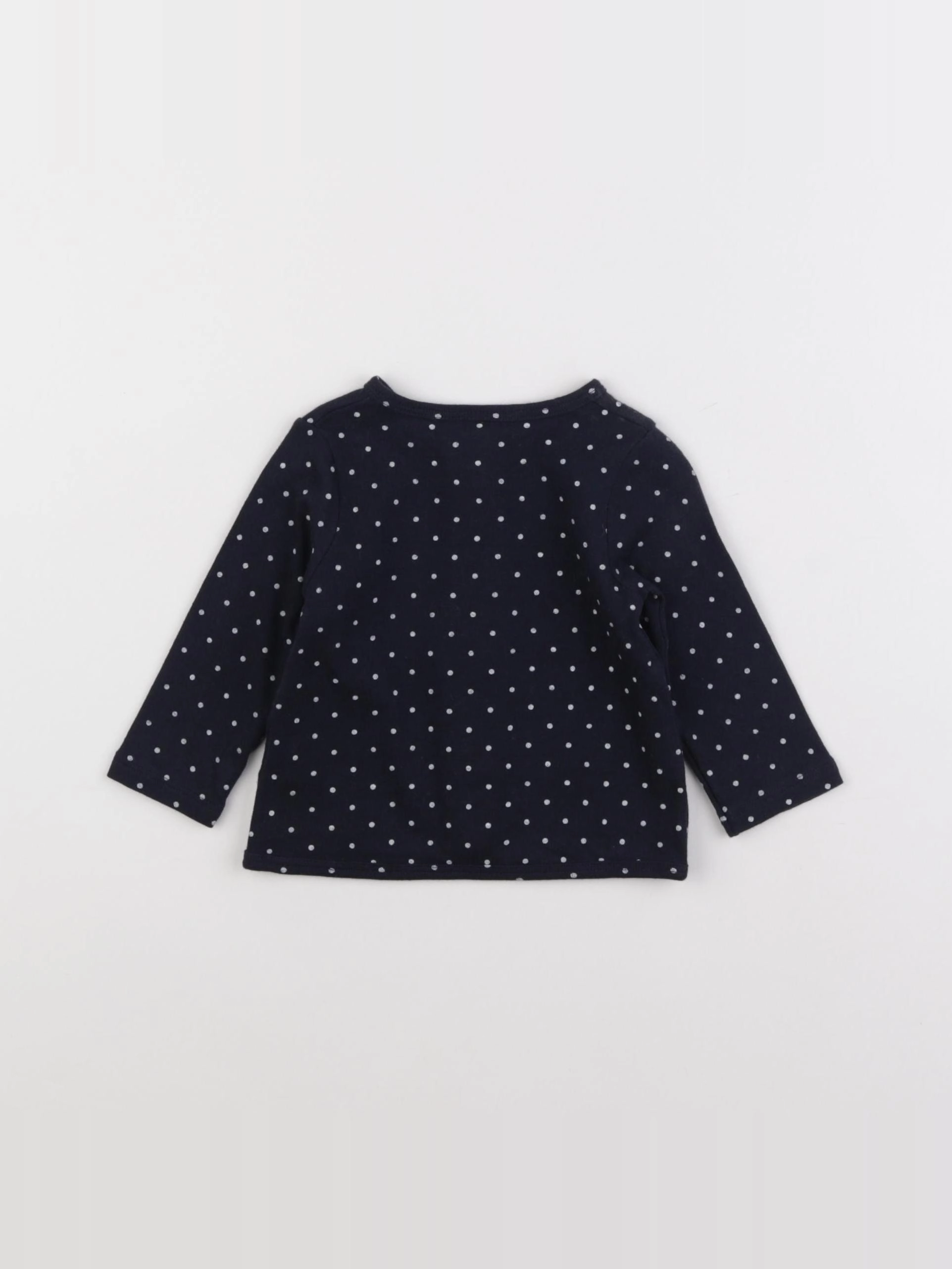 Petit Bateau - tee-shirt bleu - 6 mois