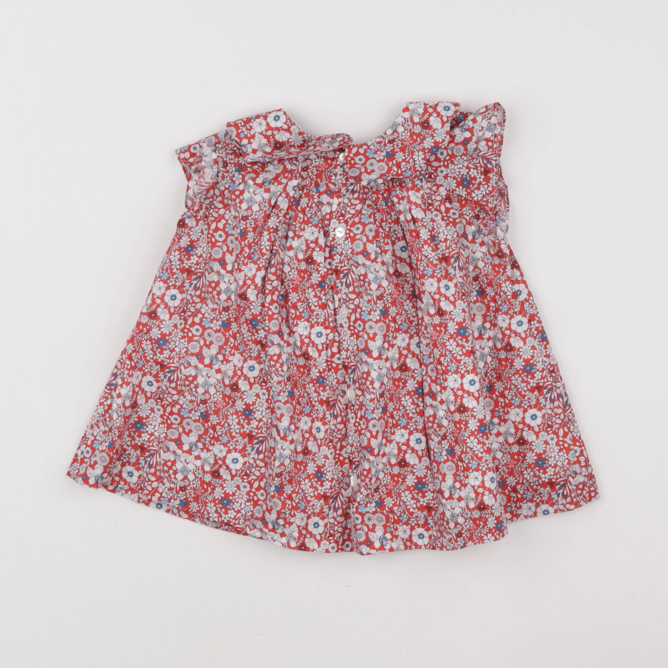Jacadi - robe liberty rouge - 6 mois