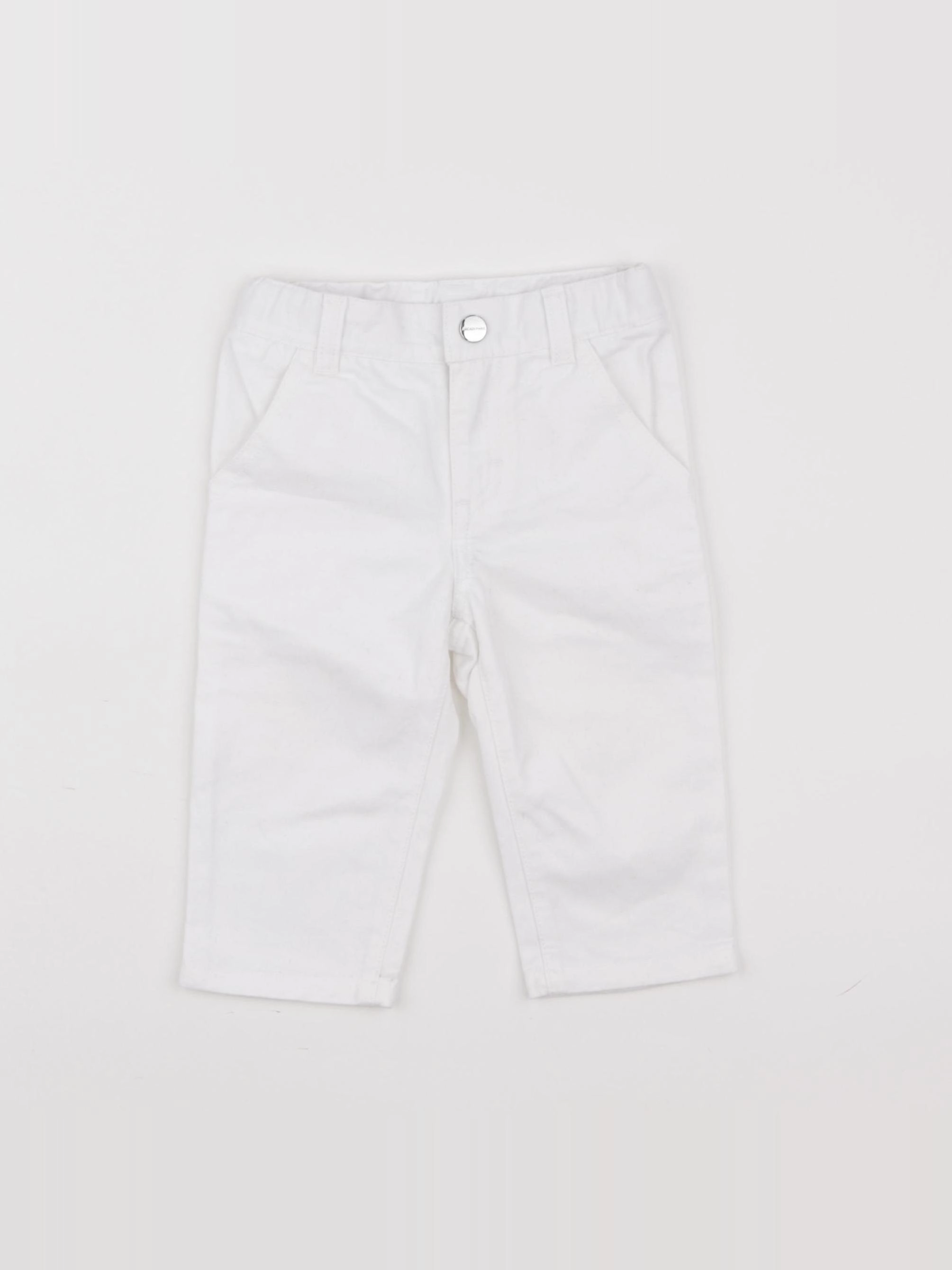 Jacadi - jean blanc - 12 mois