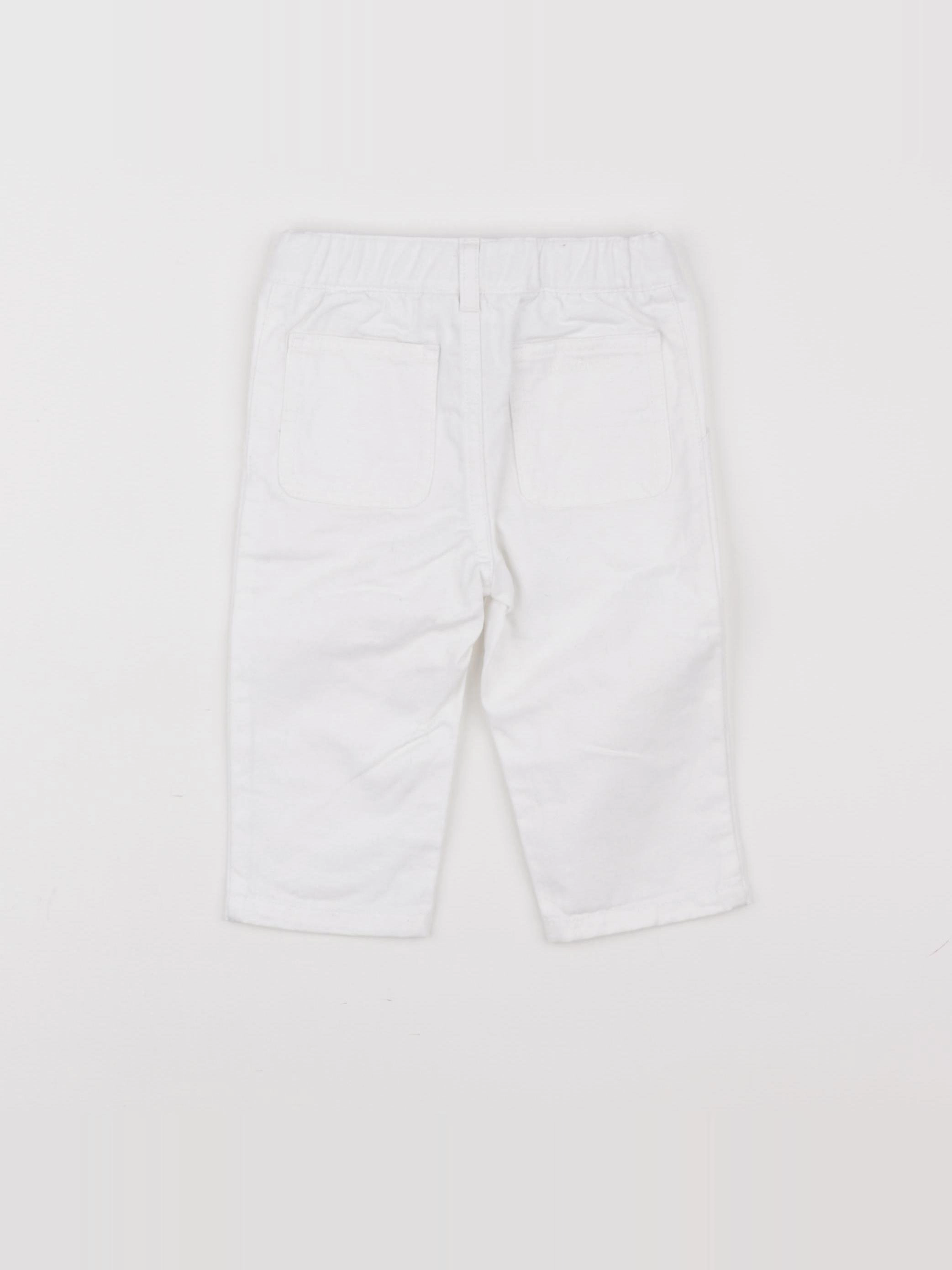 Jacadi - jean blanc - 12 mois