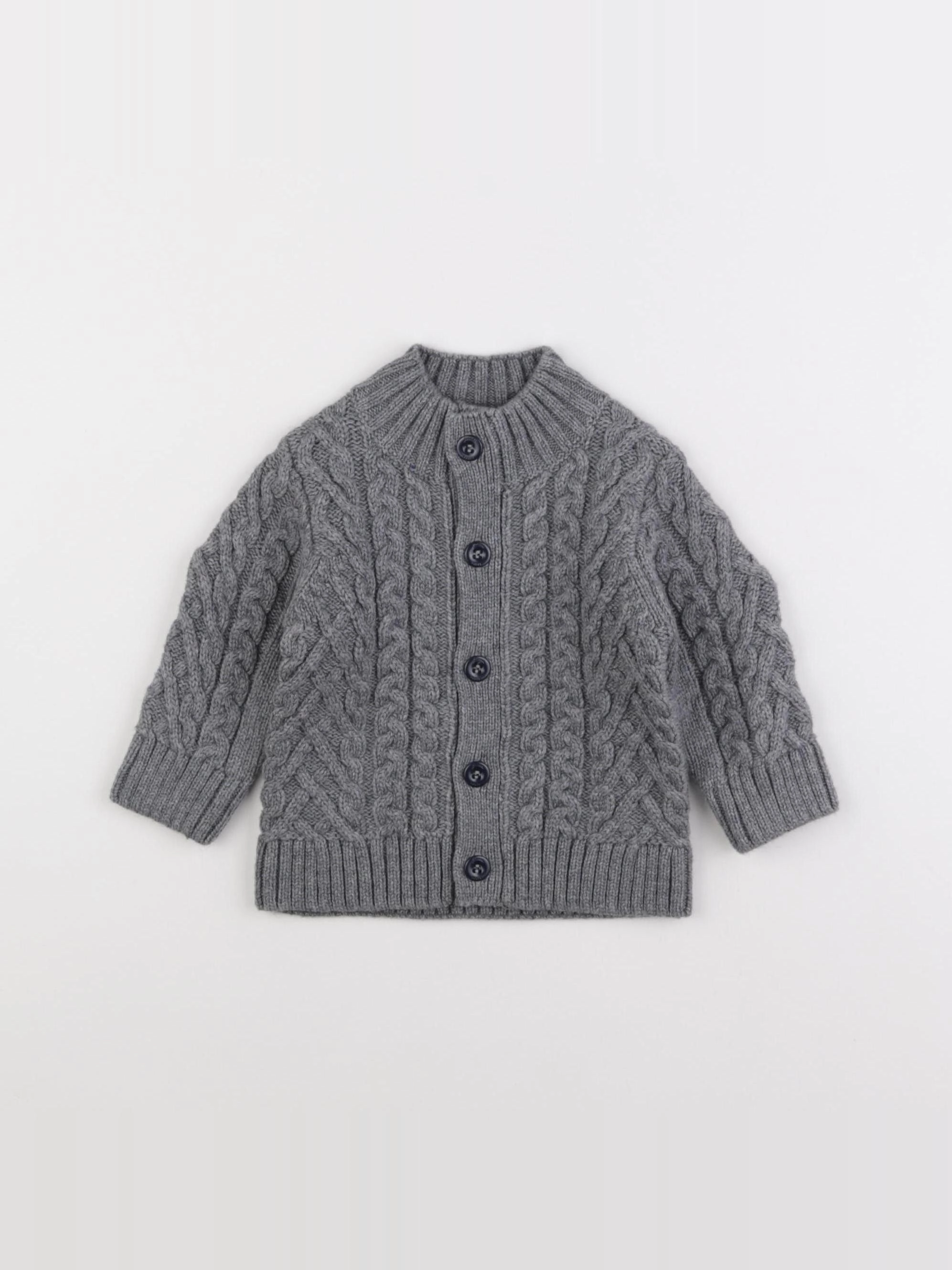 Jacadi - gilet gris - 6 mois
