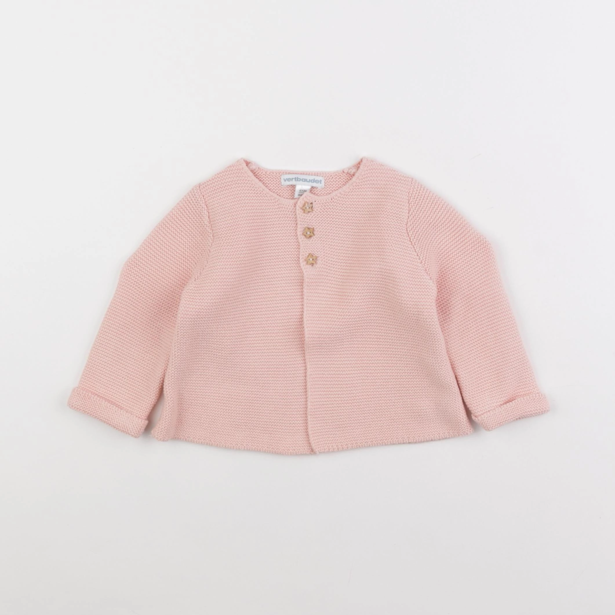 Vertbaudet - gilet rose - 6 mois