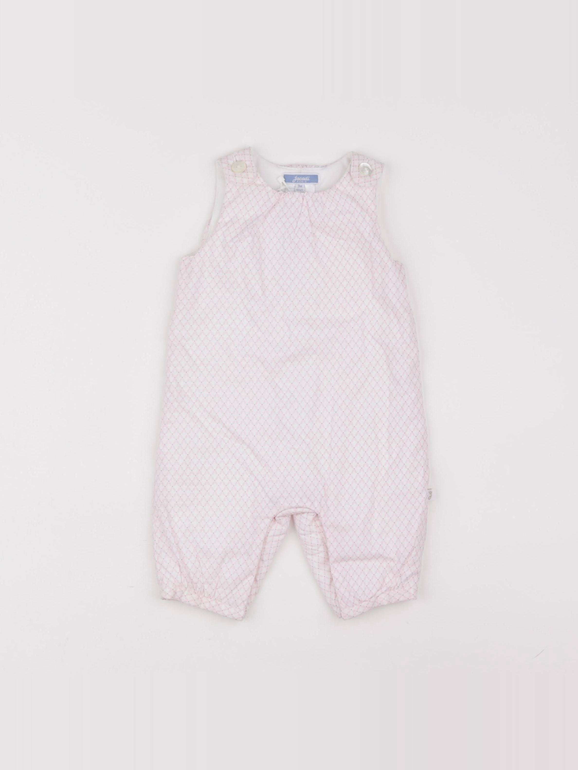 Jacadi - salopette doublé rose - 3 mois