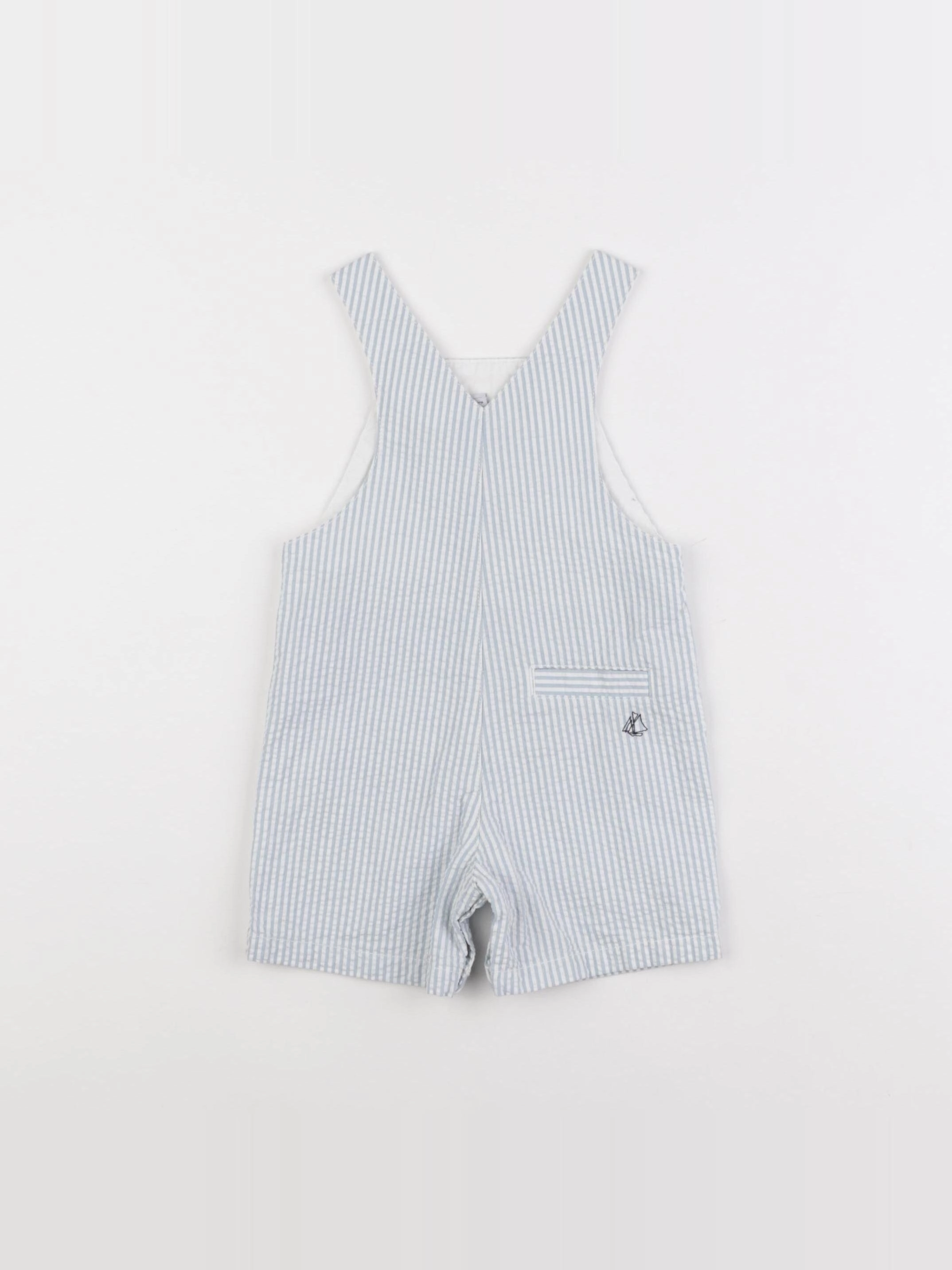Petit Bateau - salopette bleu - 6 mois