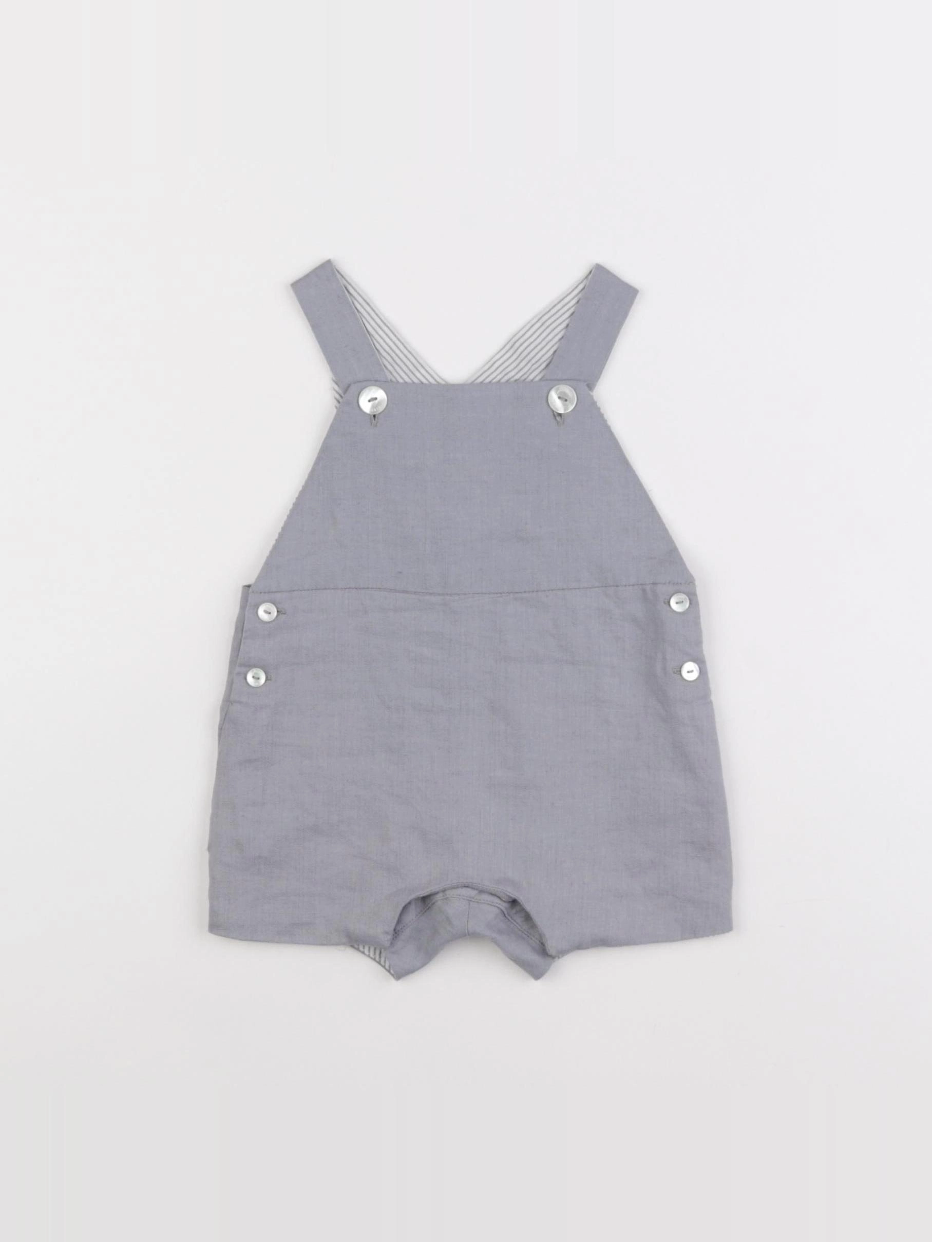 Jacadi - salopette gris - 6 mois
